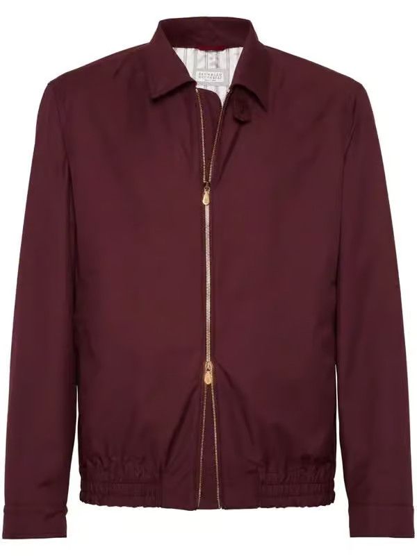 Brunello Cucinelli Jacket Water Resistant in Red Size US L / EU 52-54 / 3 - 1 Thumbnail