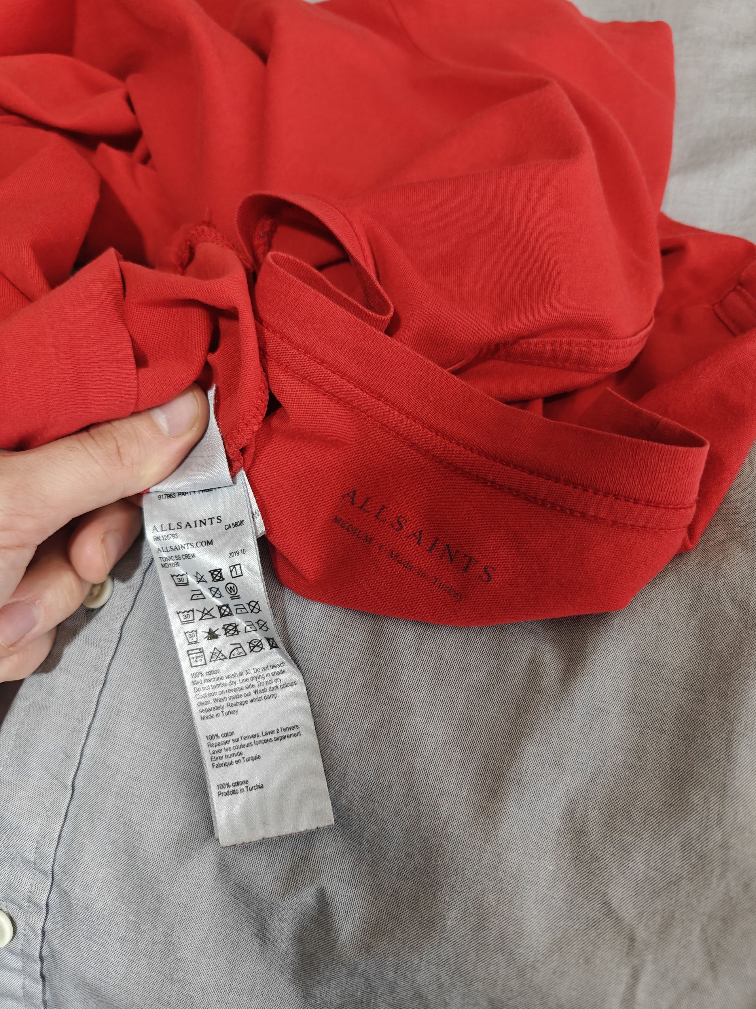 Allsaints Allsaints T-Shirt Tonic SS Crew Red size M Size US M / EU 48-50 / 2 - 8 Thumbnail