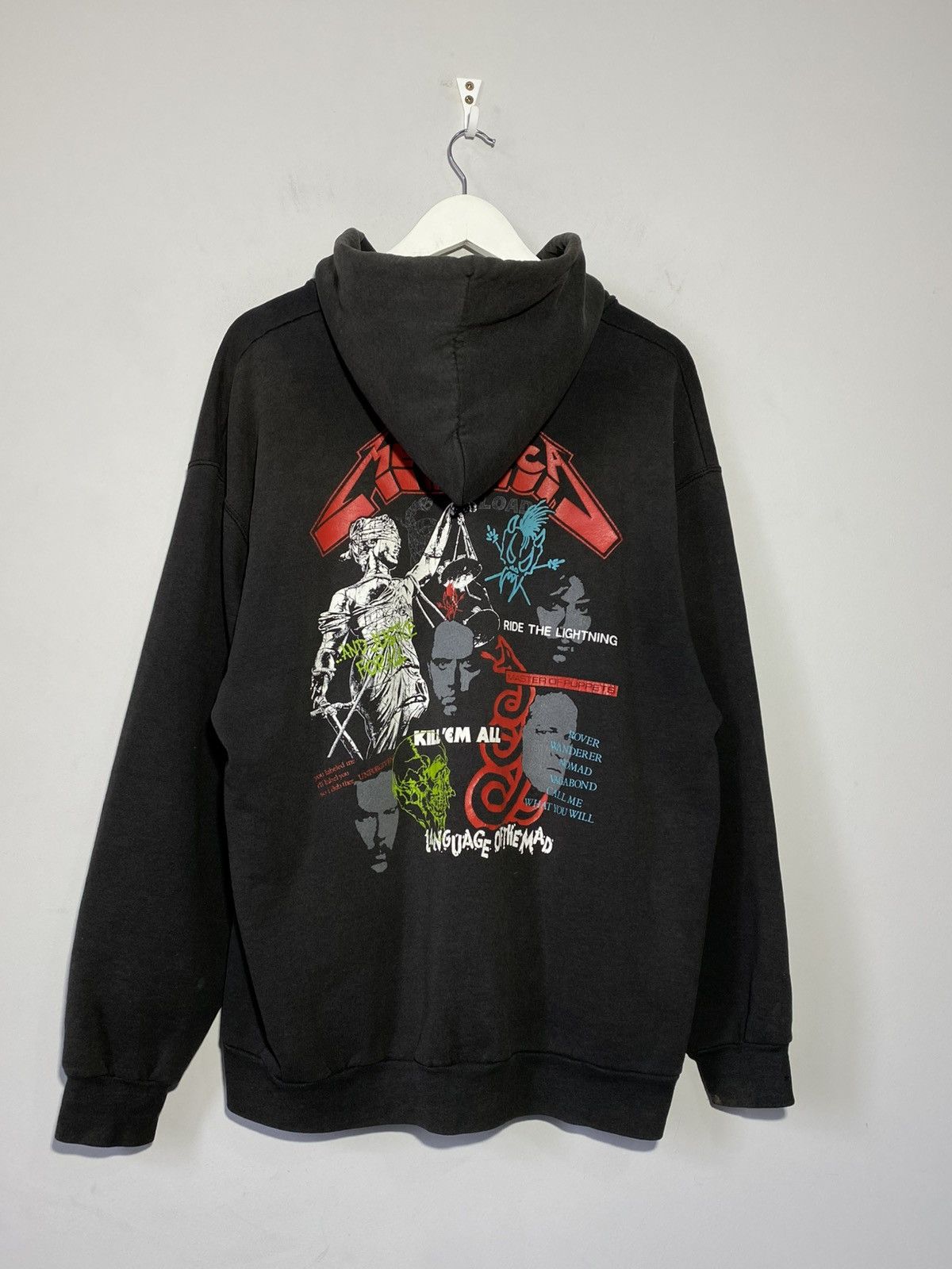 Metallica Vintage 1990s Metallica Albums Graphic Print Rare Hoodie Size US XL / EU 56 / 4 - 3 Thumbnail