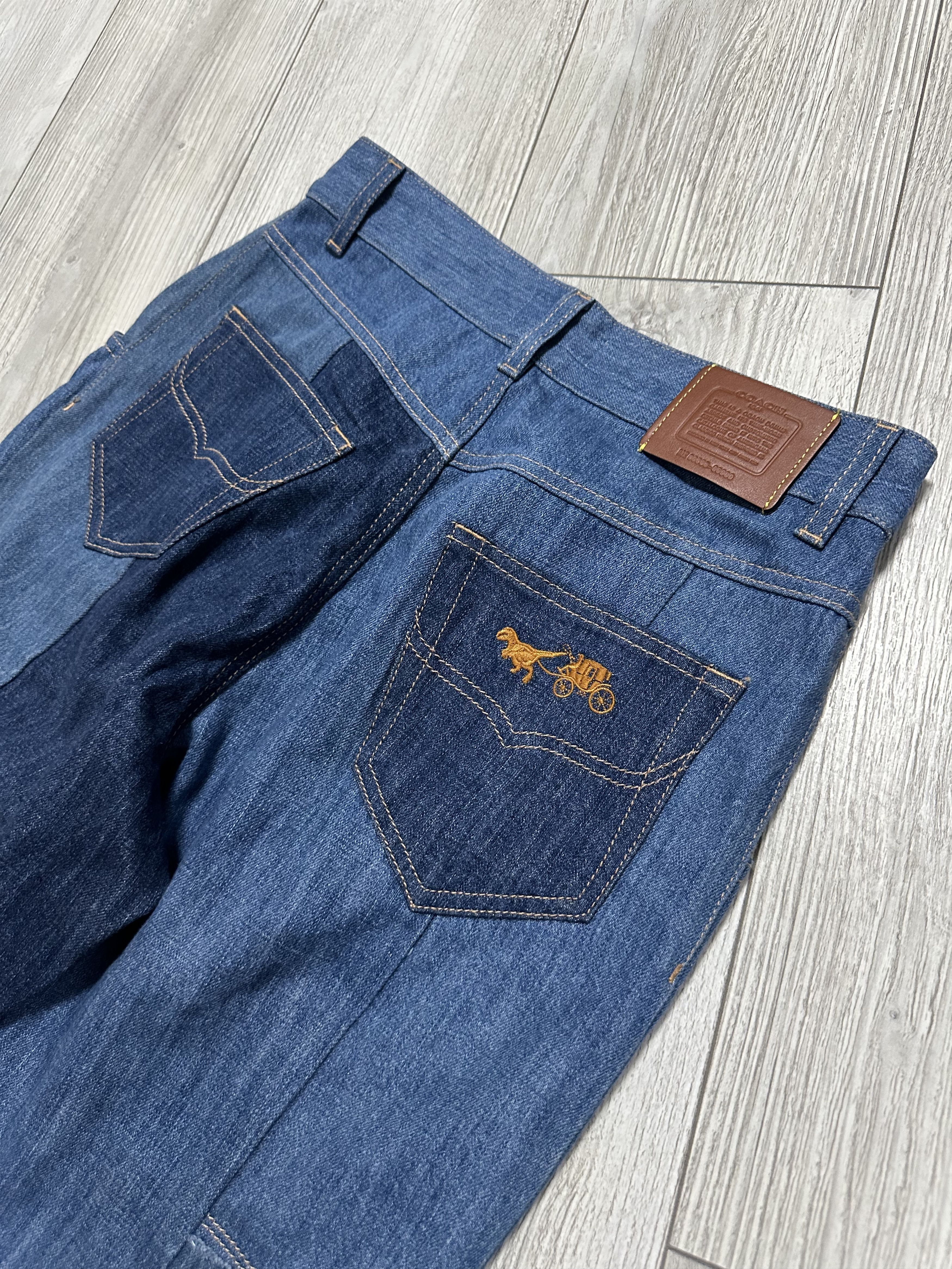 Coach Coach Vintage Denim Patchwork High Waist Jeans Size 4 Size 27" / US 4 / IT 40 - 6 Thumbnail