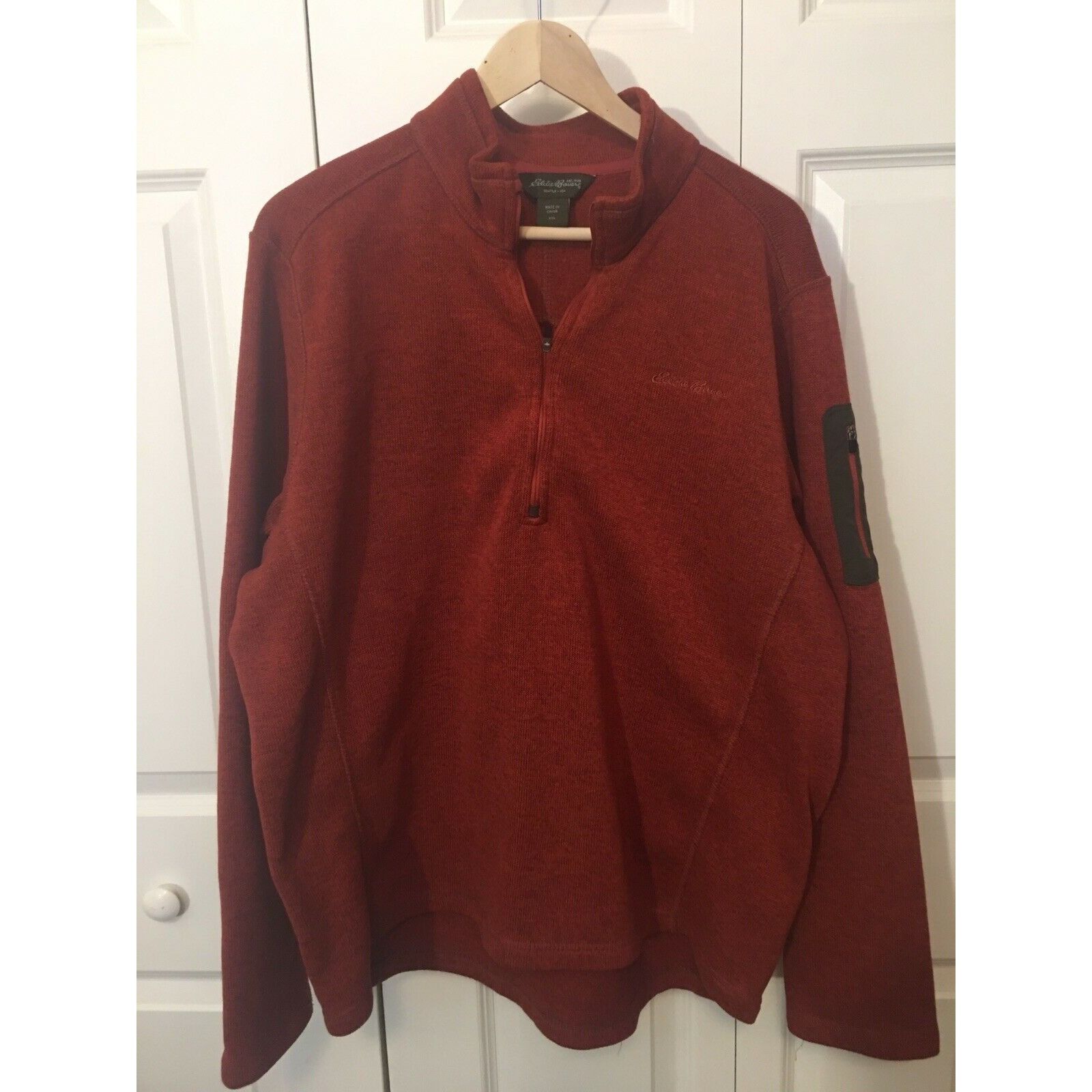 Eddie Bauer Eddie Bauer Men’s Sz XXL 1/4 Zip Pullover Sweater Orange ZIP Size US XXL / EU 58 / 5 - 1 Thumbnail