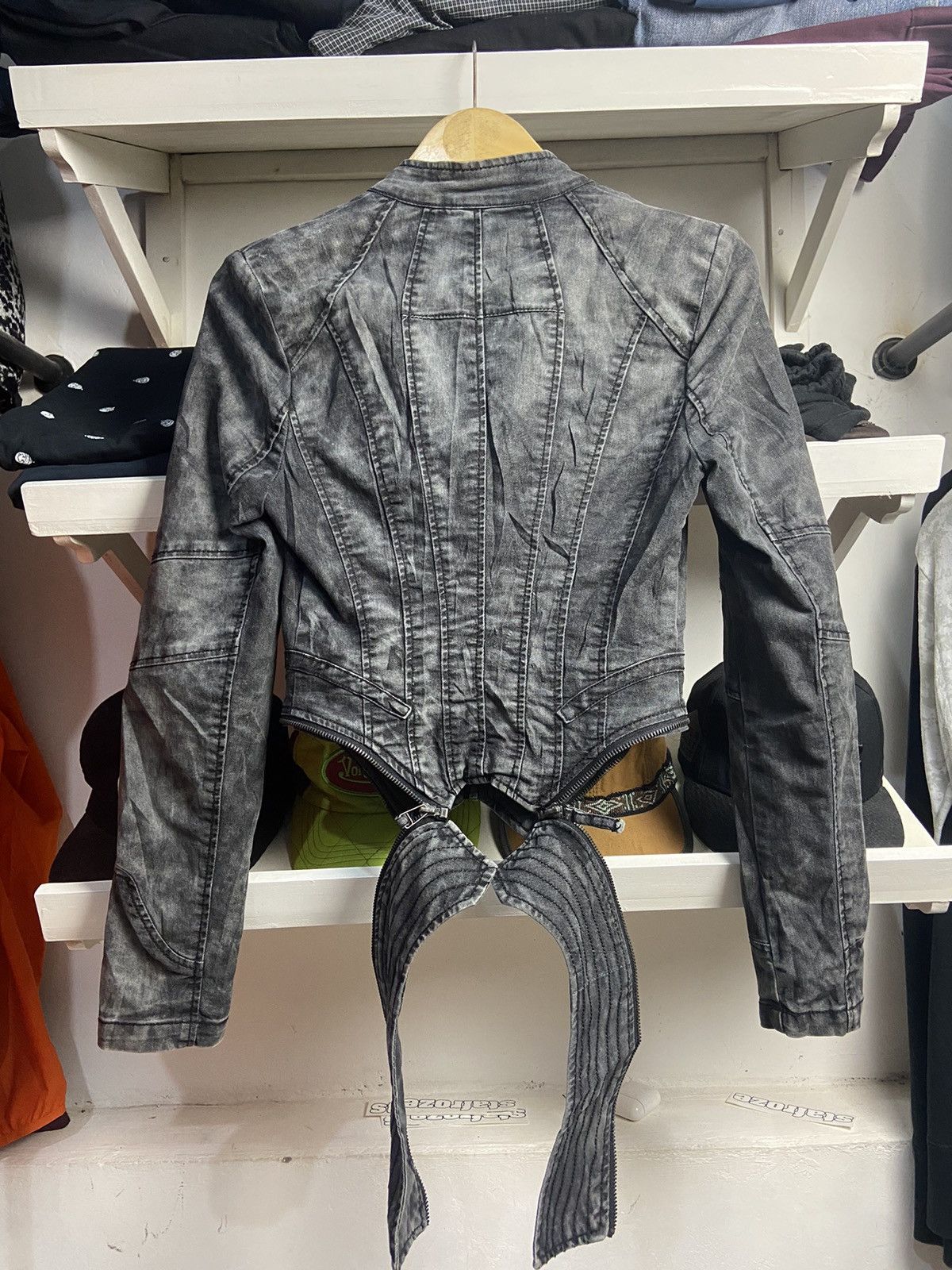If Six Was Nine × Japanese Brand × Le Grande Bleu (L.G.B.) 🔥 Rare 🔥 SI innerve L.G.B style denim motorbike jacket Size S / US 4 / IT 40 - 6 Thumbnail