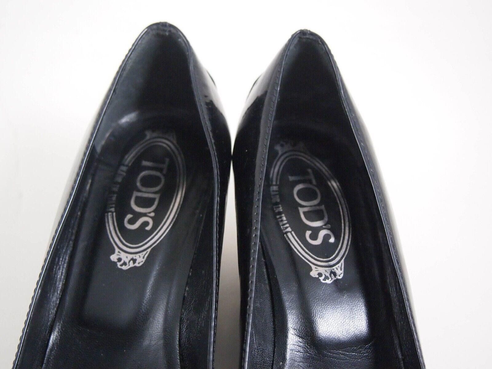 Tod's Tod's Wedge Pumps Black Patent Leather US 6.5 EU 36.5 $580 Size US 6.5 / IT 36.5 - 4 Thumbnail