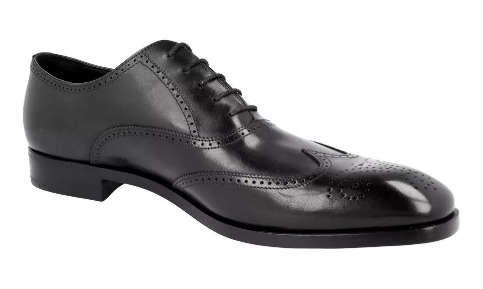 Prada o1mt1gz0225 Oxford Lace Up Shoes in Black Size US 6 / EU 39 - 5 Thumbnail