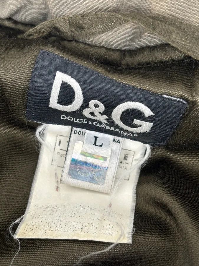 Dolce & Gabbana AW2003 Dolce & Gabbana Khaki Fur-Trimmed Military Parka Coat Size US L / EU 52-54 / 3 - 10 Thumbnail