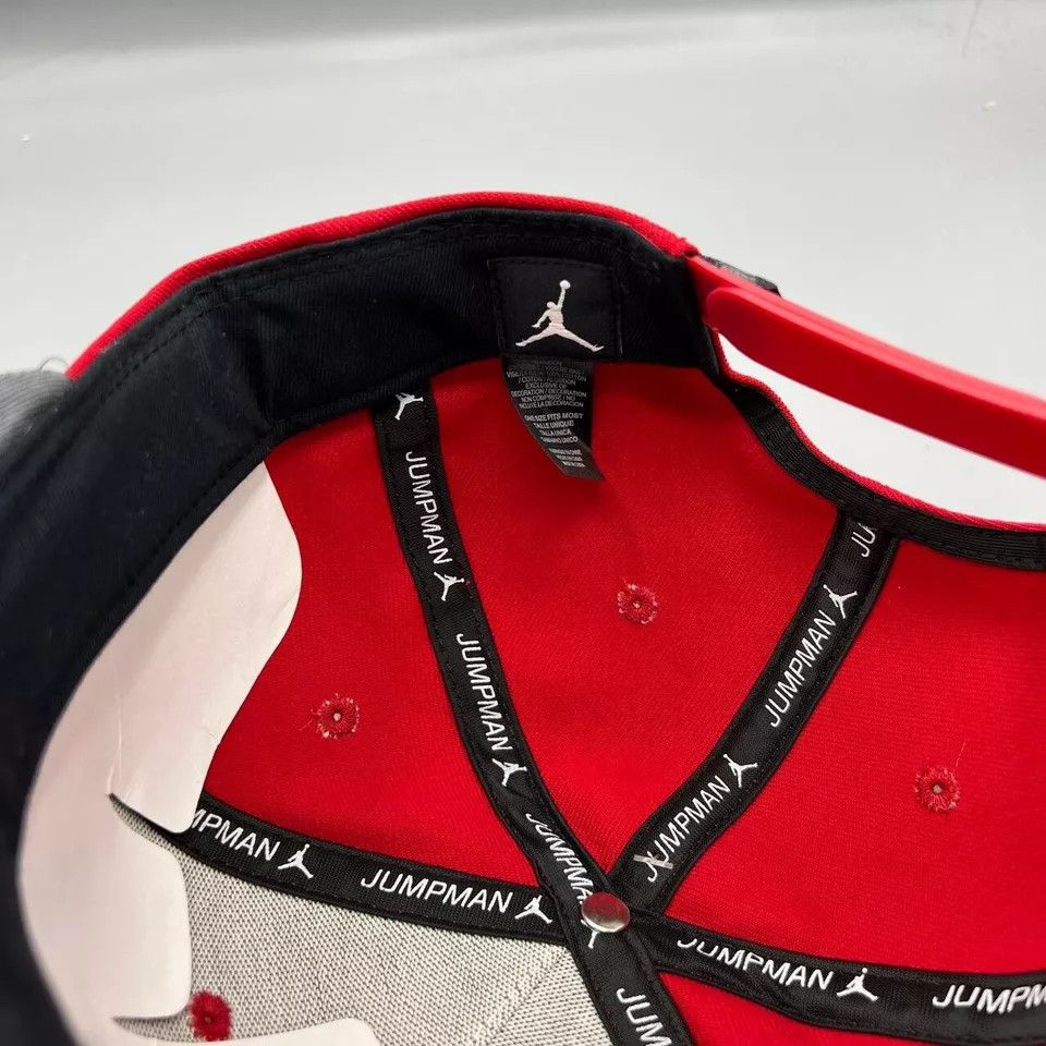 Jordan Brand Air Jordan Flight Hat Men Red Gray Jumpman Snap Back Cap New Size ONE SIZE - 4 Thumbnail