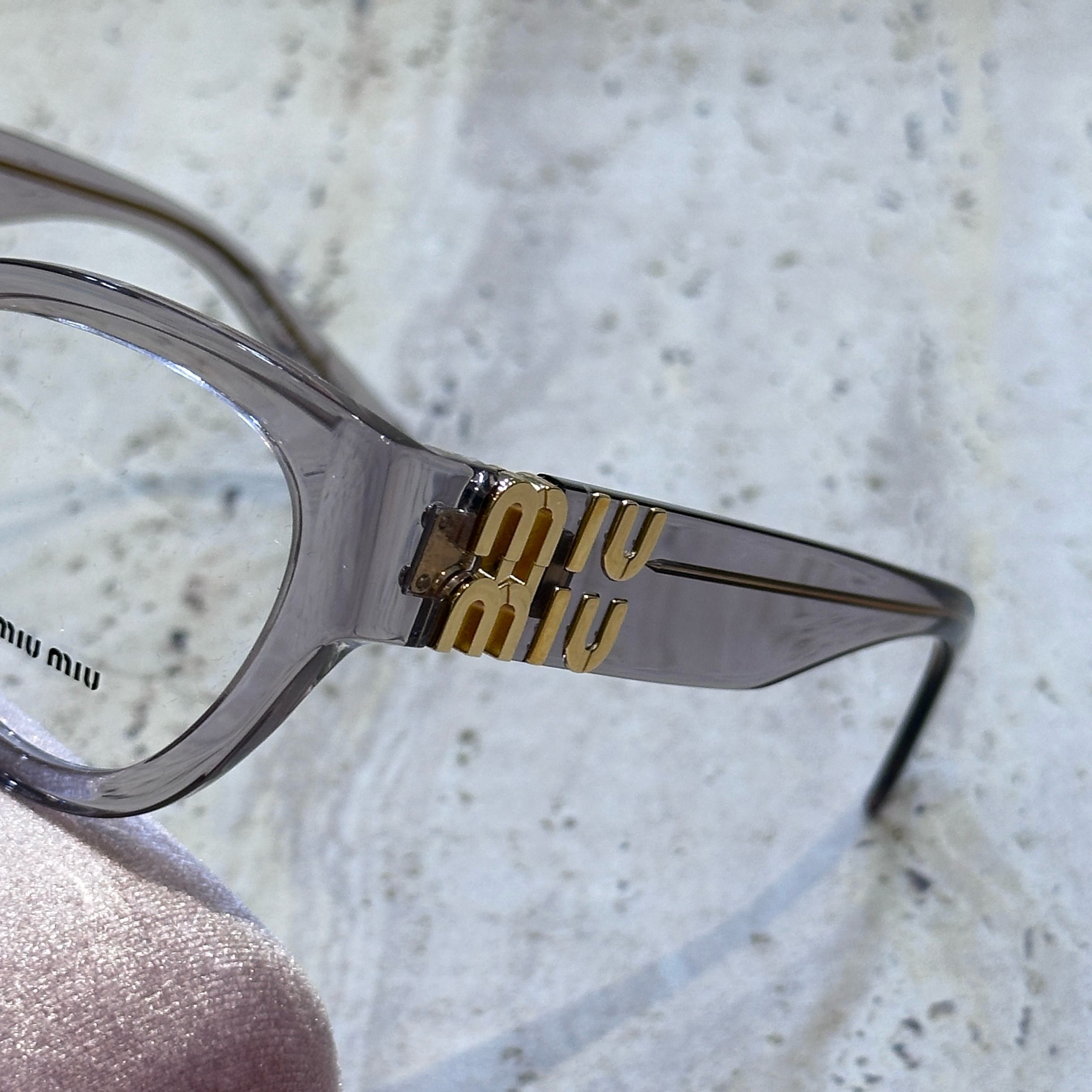 Miu Miu MIU MIU MU 01VV 12W1O1 Eyeglasses Size ONE SIZE - 3 Thumbnail