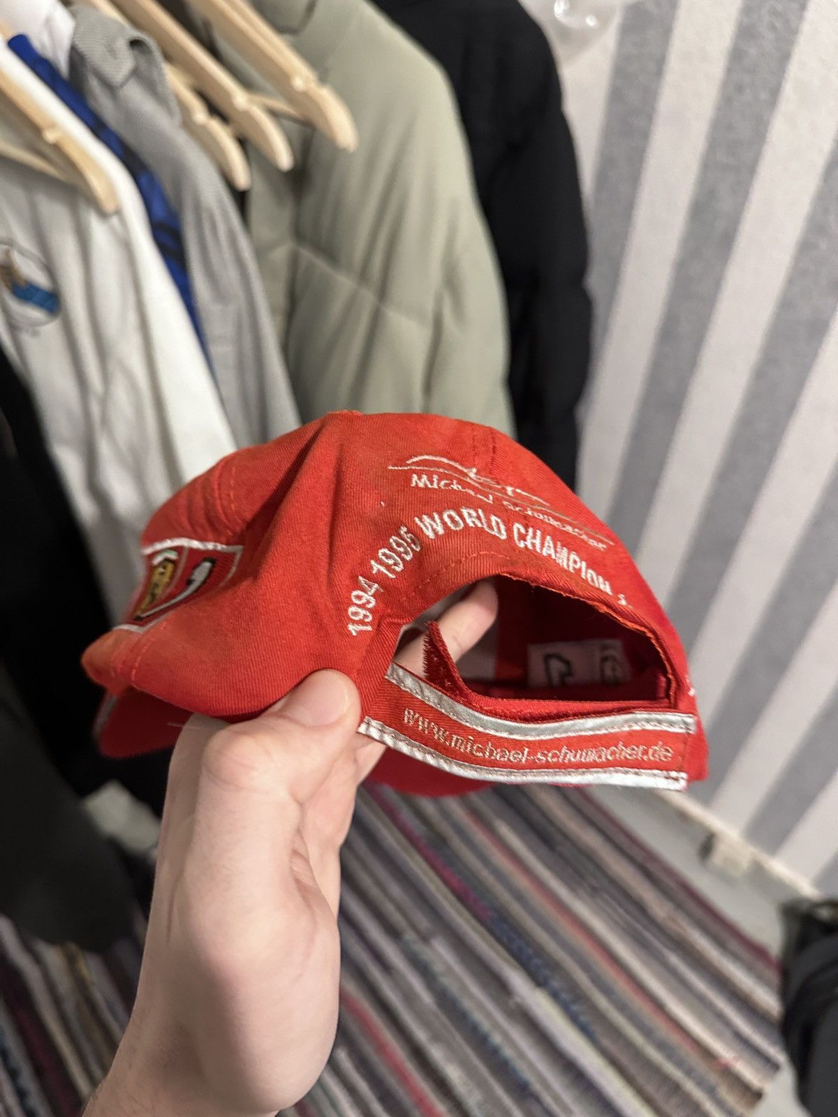 Japanese Brand × Vintage Vintage Y2K Vetements style Michael Schumacher Faded Cap Size ONE SIZE - 6 Thumbnail