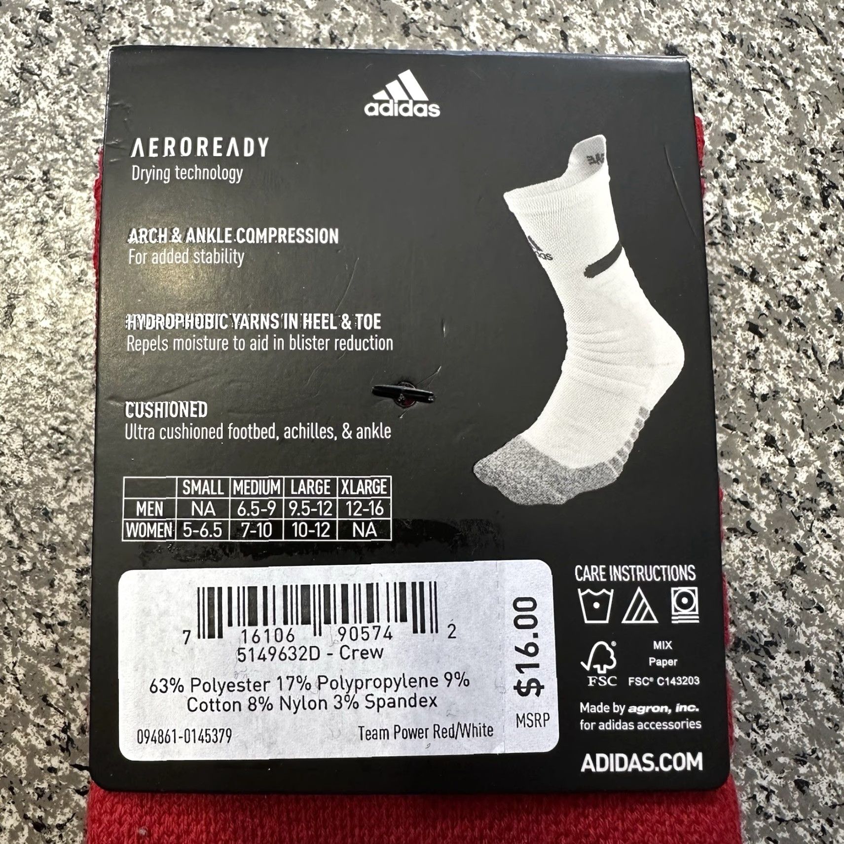 Adidas Adidas Crew Socks Mens XL 12-16 Max Cushioned Adizero Football Red Lot of 3 Pair Size ONE SIZE - 4 Thumbnail
