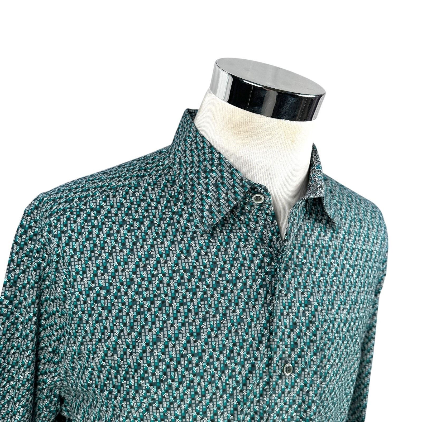 Robert Graham Robert Graham Shirt Men 2XL XXL Blue Cotton Long Sleeve Size US XXL / EU 58 / 5 - 2 Thumbnail