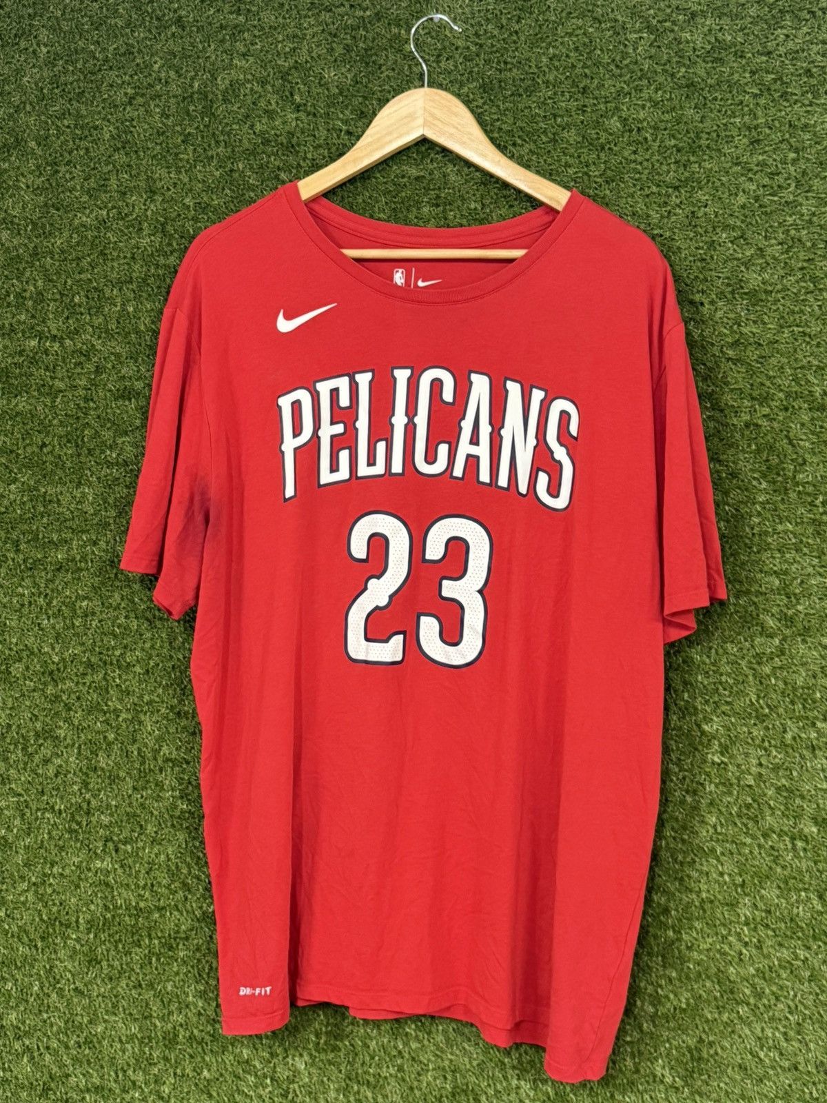 Nike Nike Swoosh 23 NBA Anthony Davis 23 New Orleans Pelicans Tee Size US XXL / EU 58 / 5 - 1 Thumbnail