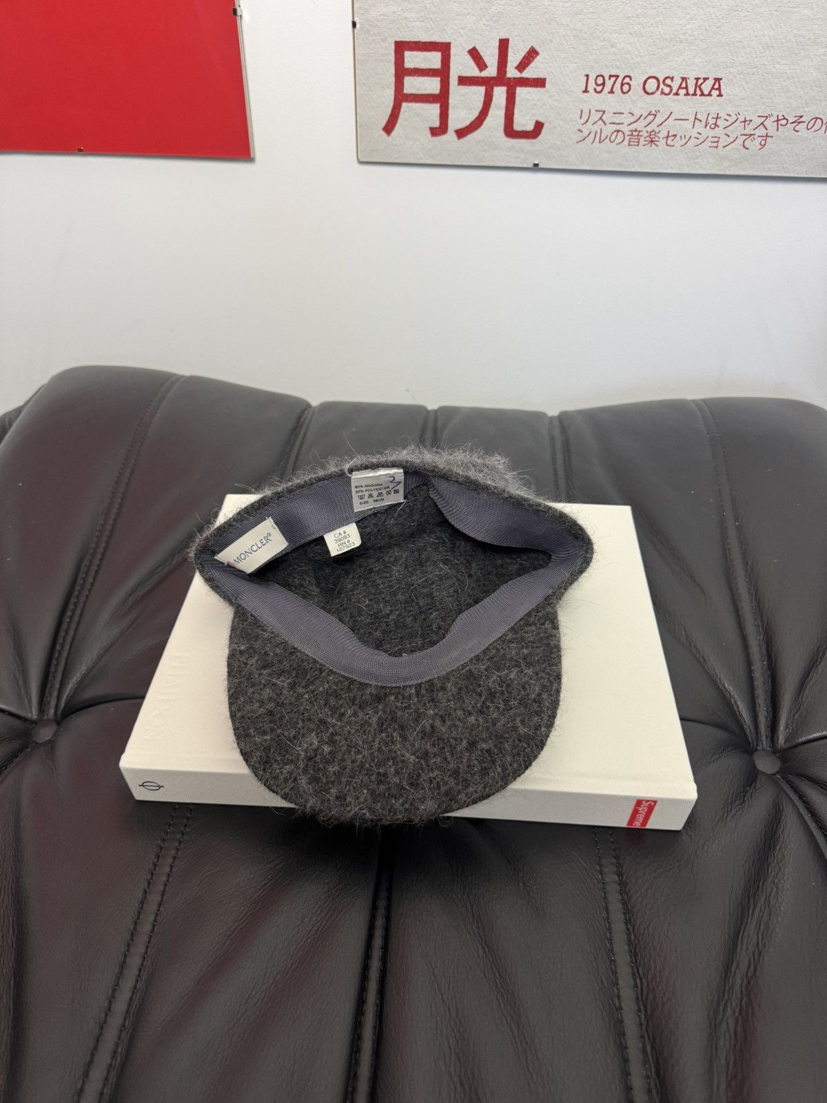 Moncler Moncler Logo Angora Wool Gray Fur Hat Cap Rare Designer Size ONE SIZE - 6 Thumbnail