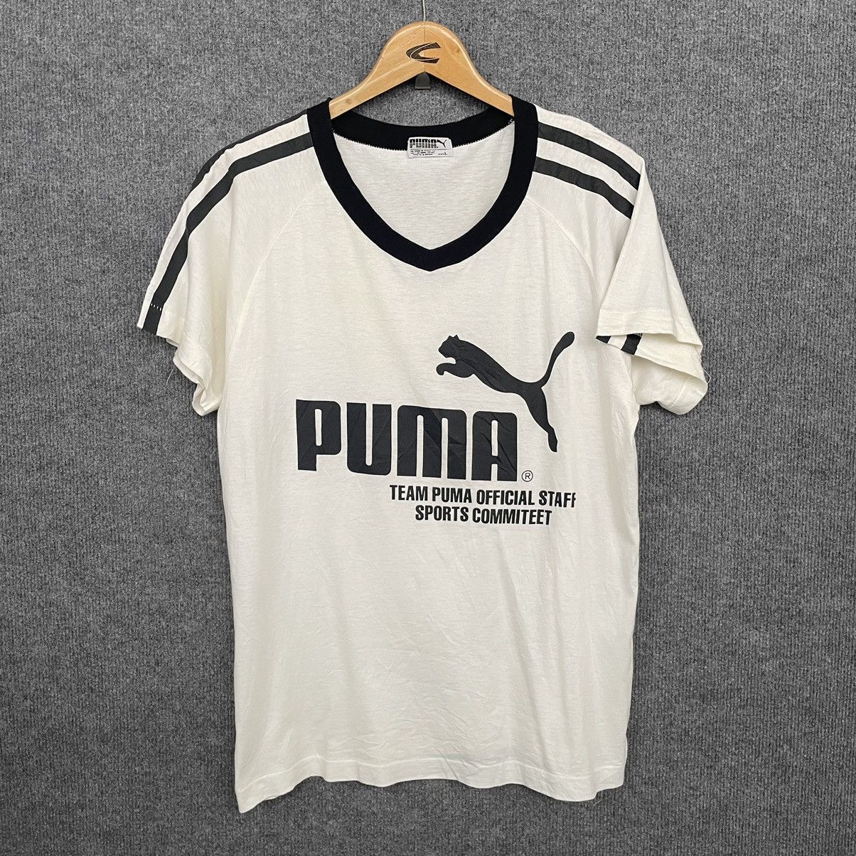 Puma × Vintage 1990s Puma Official Staff Sports Committee T Shirt Size US M / EU 48-50 / 2 - 1 Thumbnail