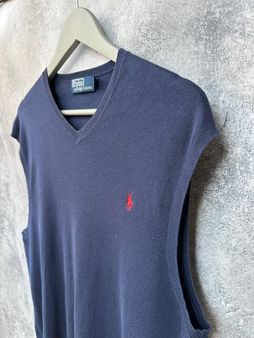 Polo Ralph Lauren × Vintage Polo Ralph Lauren Vintage Navy Vest Gilet Cotton Pullover Size US L / EU 52-54 / 3 - 6 Thumbnail