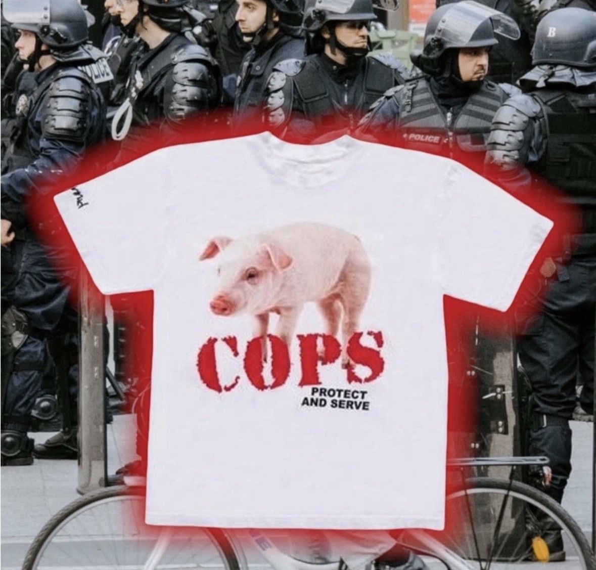 4HUNNID 4HuNNitT CoPs 👮🏿 LoVe BaCoN 🥓 TeE👕 Size US M / EU 48-50 / 2 - 1 Thumbnail