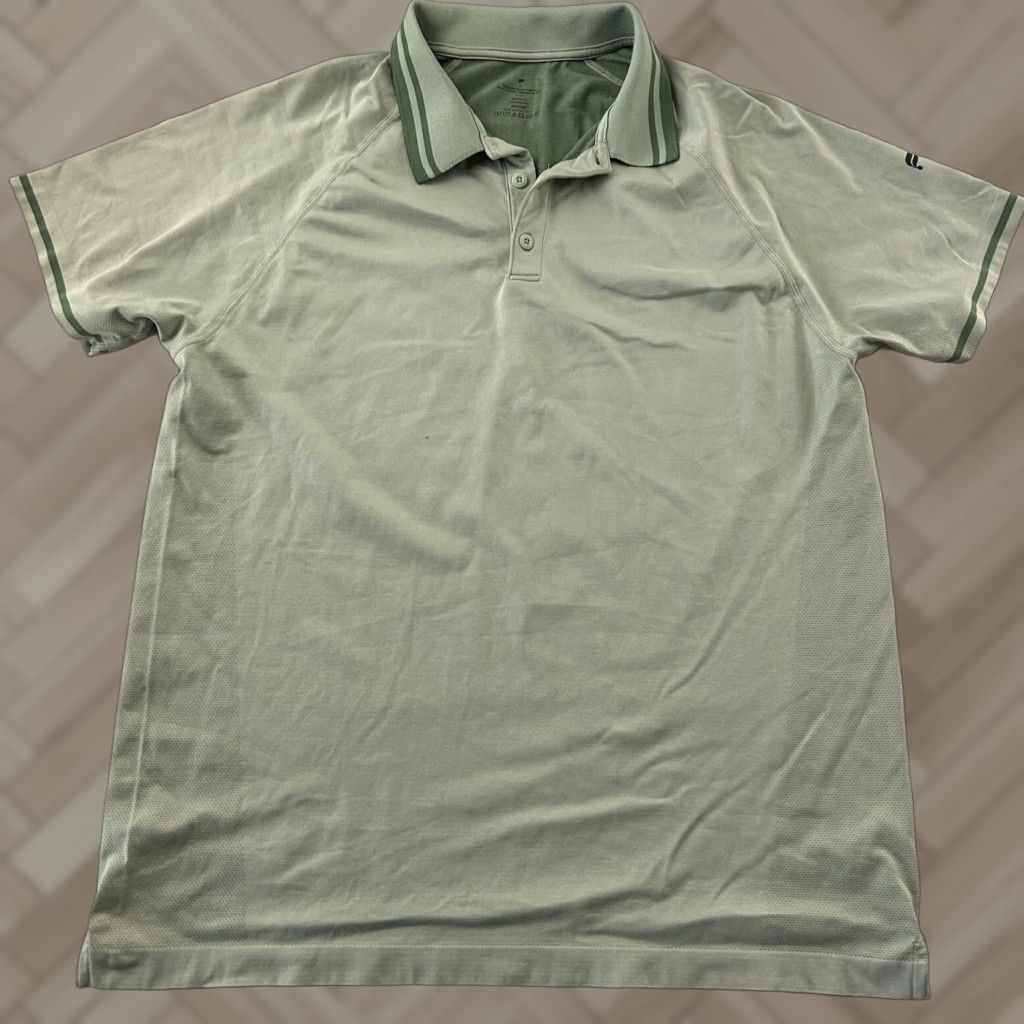 Fabletics Fabletics Short Sleeve Button Front Polo Shirt Men's XL Green Size US XL / EU 56 / 4 - 1 Thumbnail