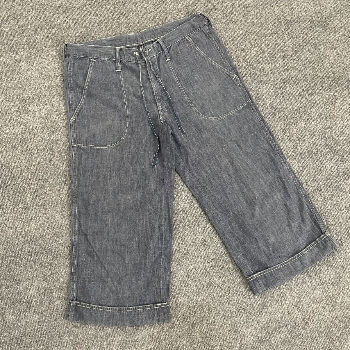 45rpm 45 Rpm Linen Culottes Indigo Blue Streetwear Pants Size 32" / US 10 / IT 46 - 2 Thumbnail