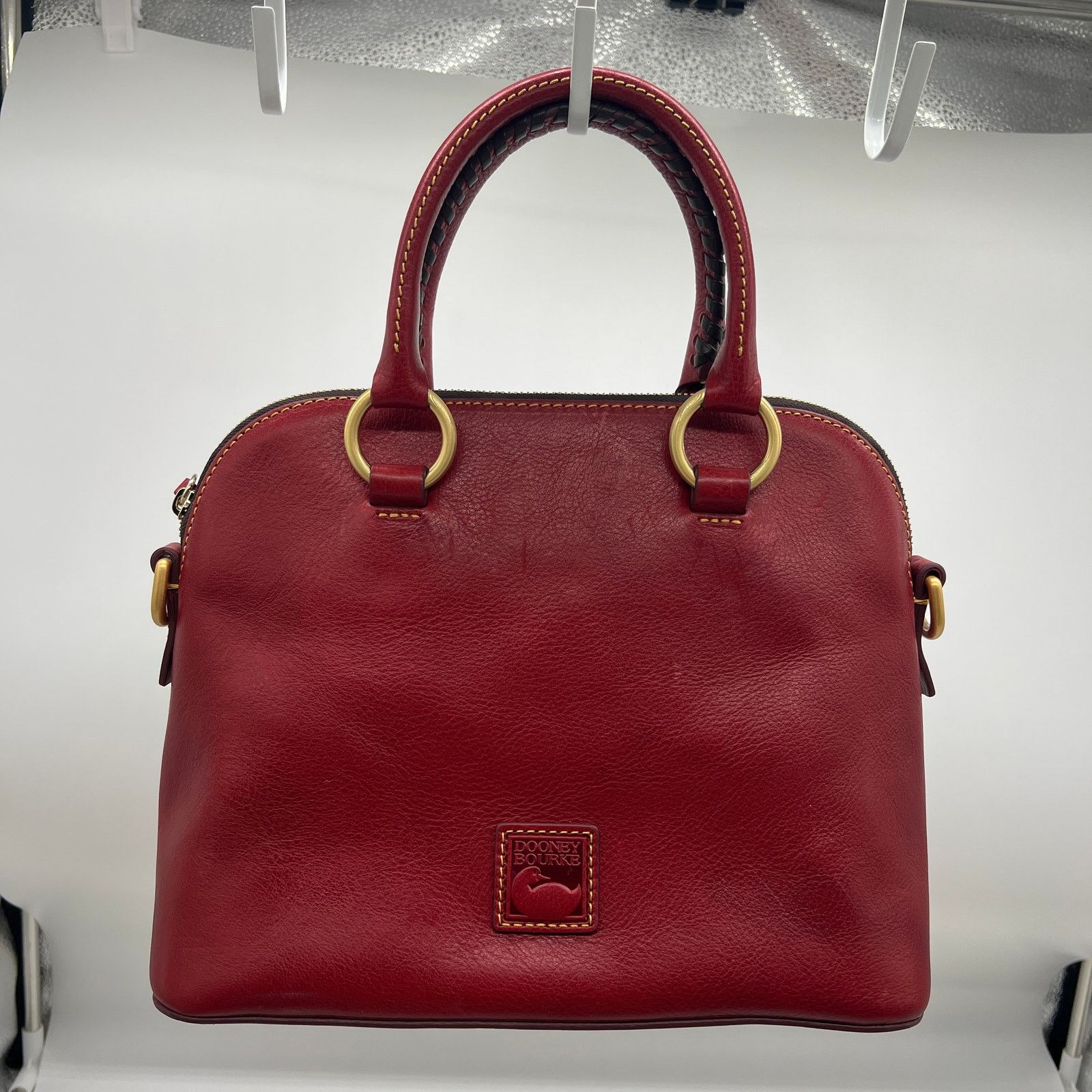 Dooney & Bourke Dooney & Bourke Florentine Leather Domed Purse Red Color Size ONE SIZE - 1 Thumbnail