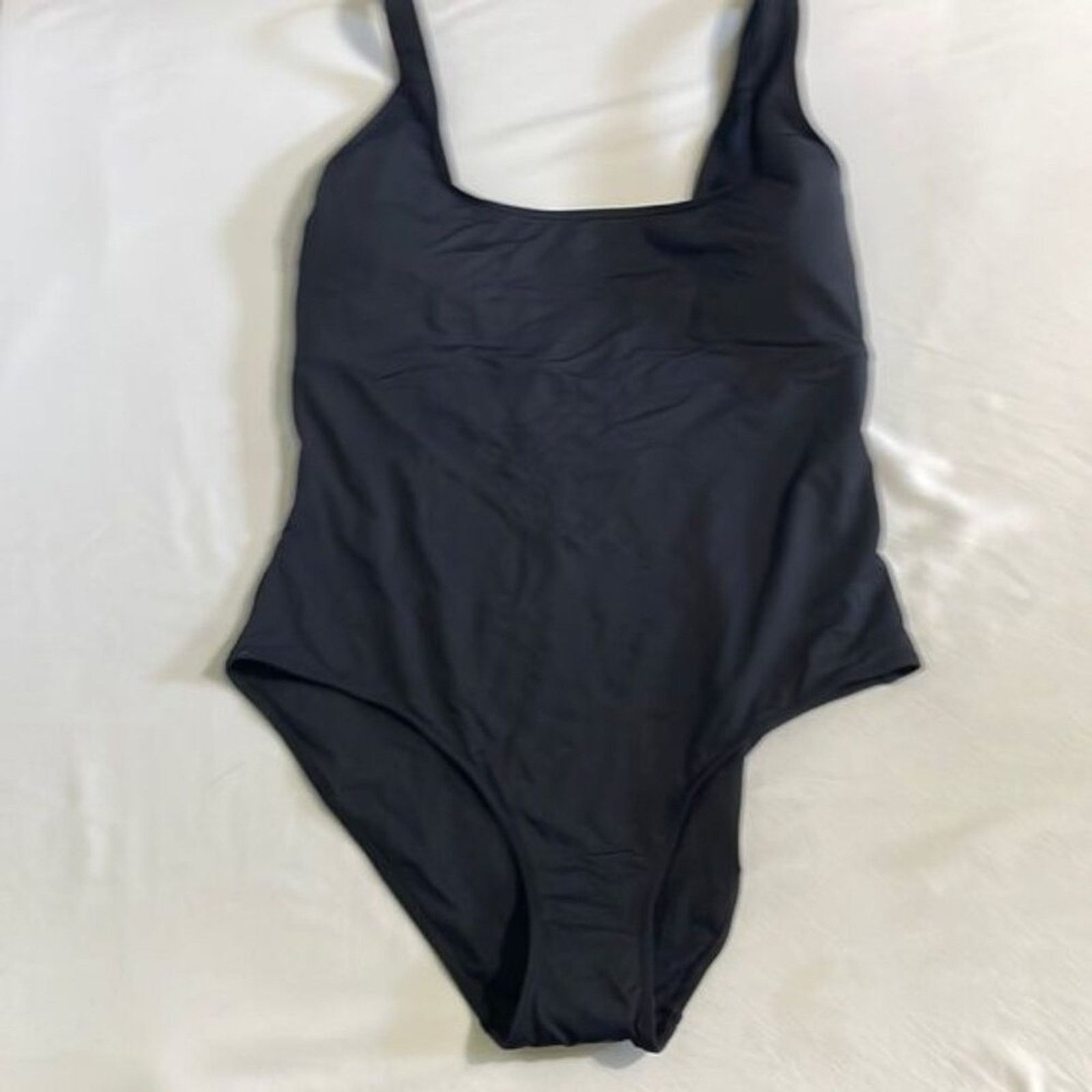 Everlane Everlane Swimsuit Women’s XL NWT Square-Neck One Piece Black Size ONE SIZE - 4 Thumbnail