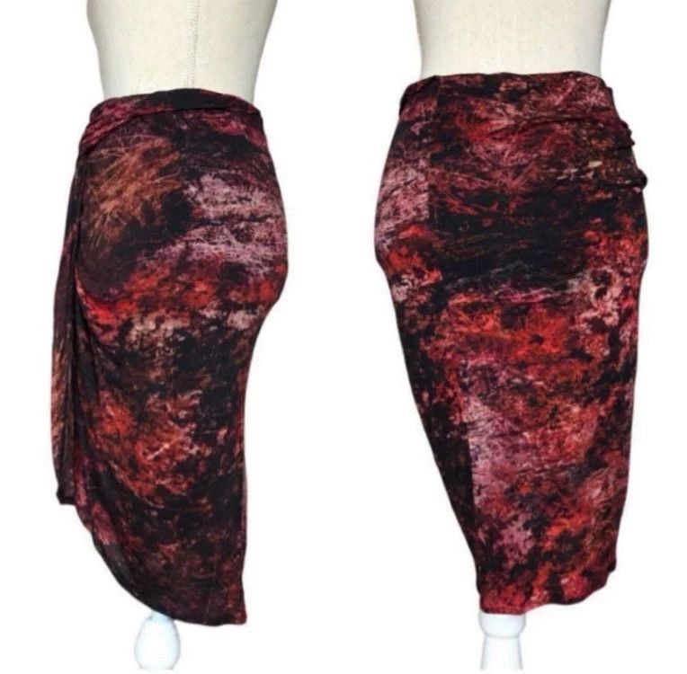 Helmut Lang HELMUT LANG sizeS Semi-superior skirt with irregular folds Size 25" / US 0 / IT 36 - 7 Thumbnail