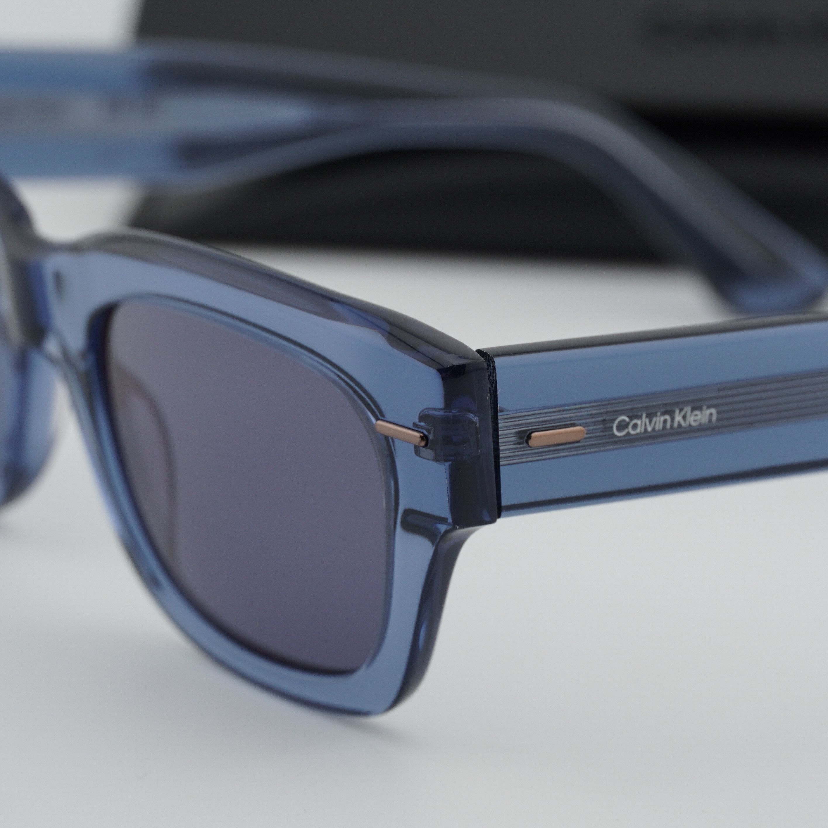 Calvin Klein Calvin Klein CK23509S 438 Men Sunglasses Blue Square Frame Size ONE SIZE - 2 Thumbnail