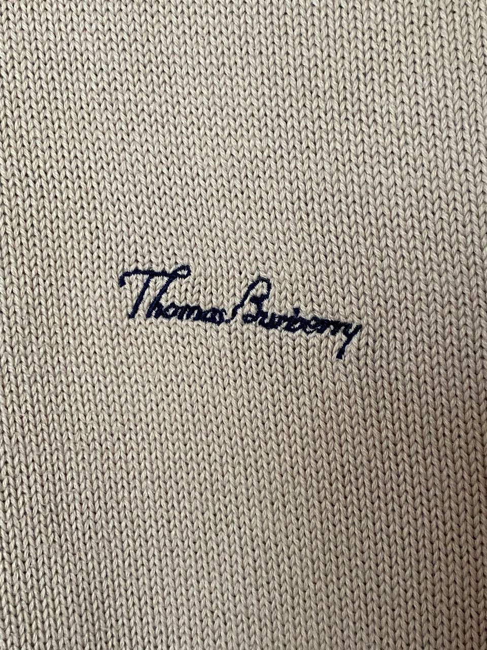 Burberry 🔥 90s Thomas Burberry sweater beige cardigan nova check old Size US L / EU 52-54 / 3 - 3 Thumbnail
