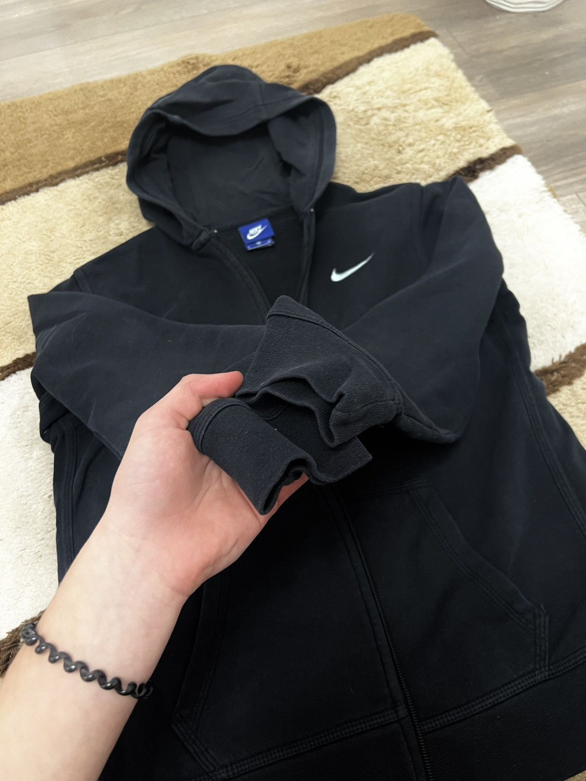 Faded Glory × Nike Vintage Nike Zip up Hoodie black Size US S / EU 44-46 / 1 - 6 Thumbnail