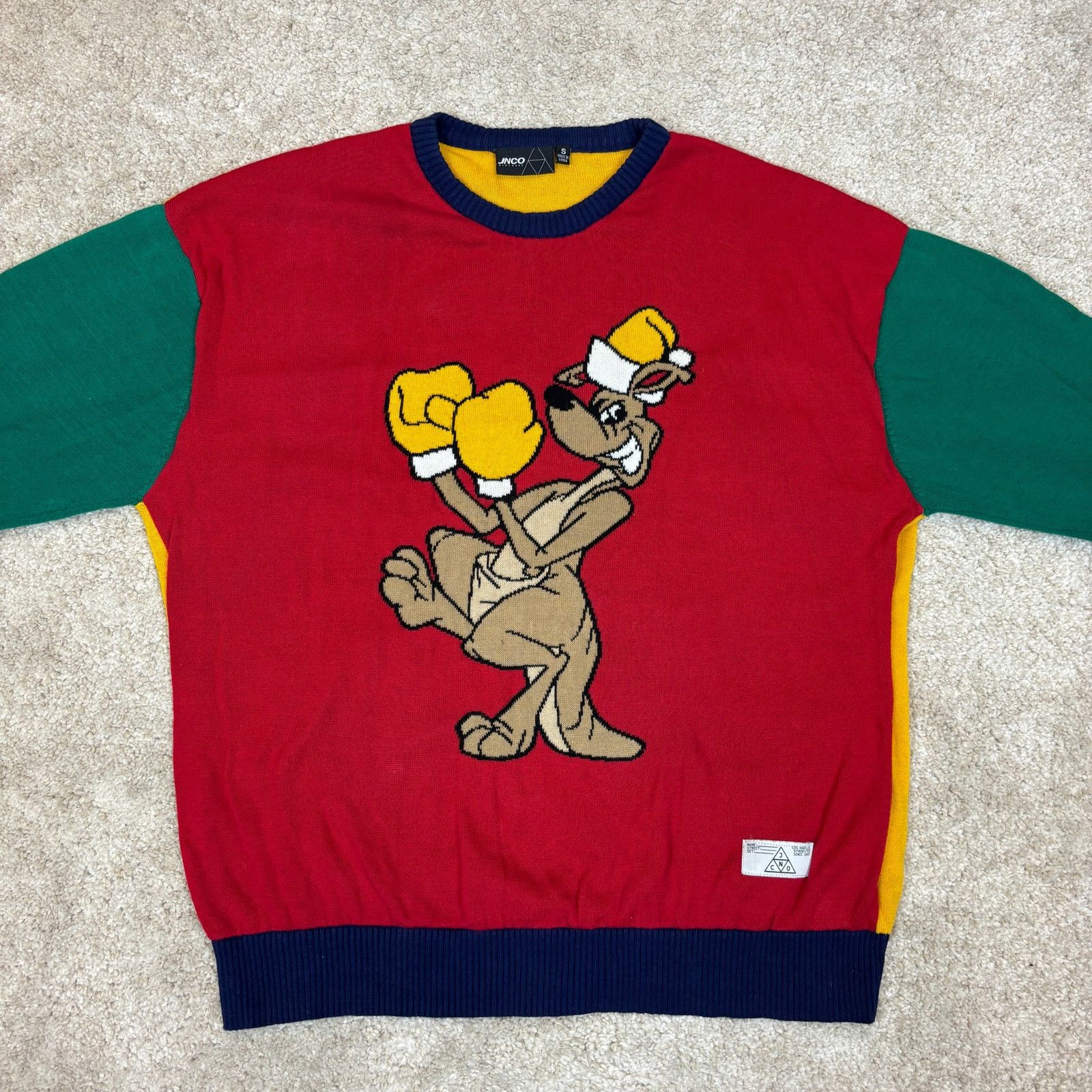 JNCO JNCO Boxing Kangaroo Ugly Christmas Colorblock Sweater Sm Size US S / EU 44-46 / 1 - 2 Thumbnail