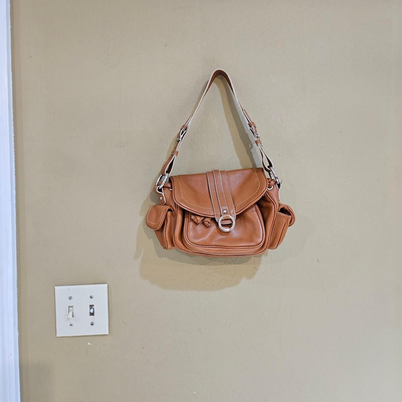 Vintage vintage boho western tan leather shoulder bag Size ONE SIZE - 4 Thumbnail
