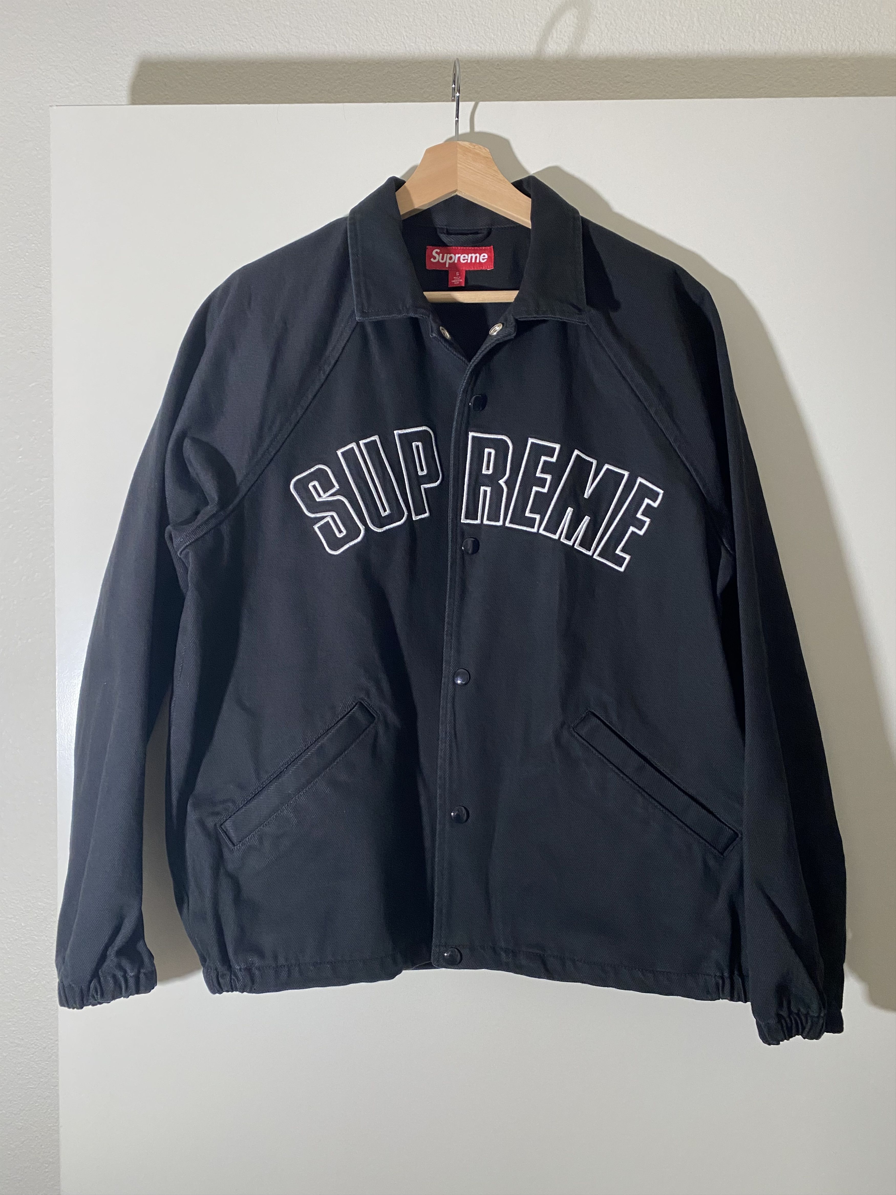 Supreme ARC Denim Coaches Jacket Black 限定タイムセール ...