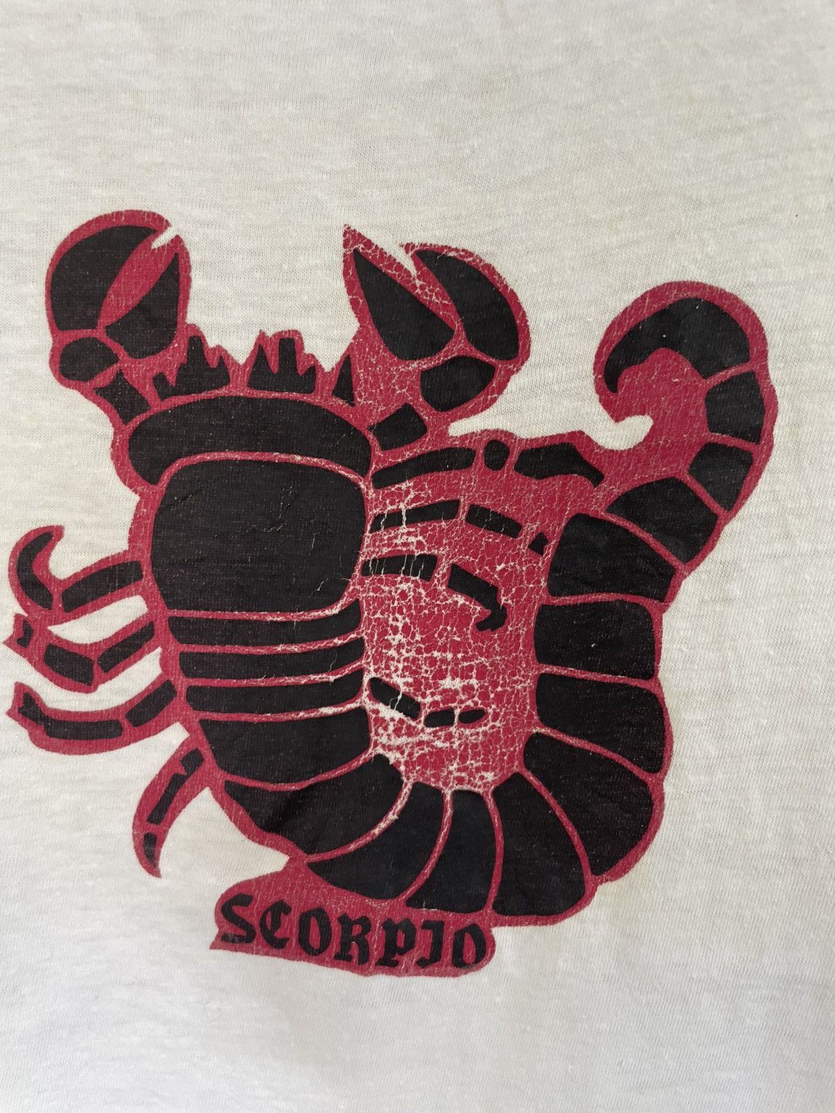 Vintage Vintage 80s Scorpio ringer t shirt Size US S / EU 44-46 / 1 - 4 Thumbnail