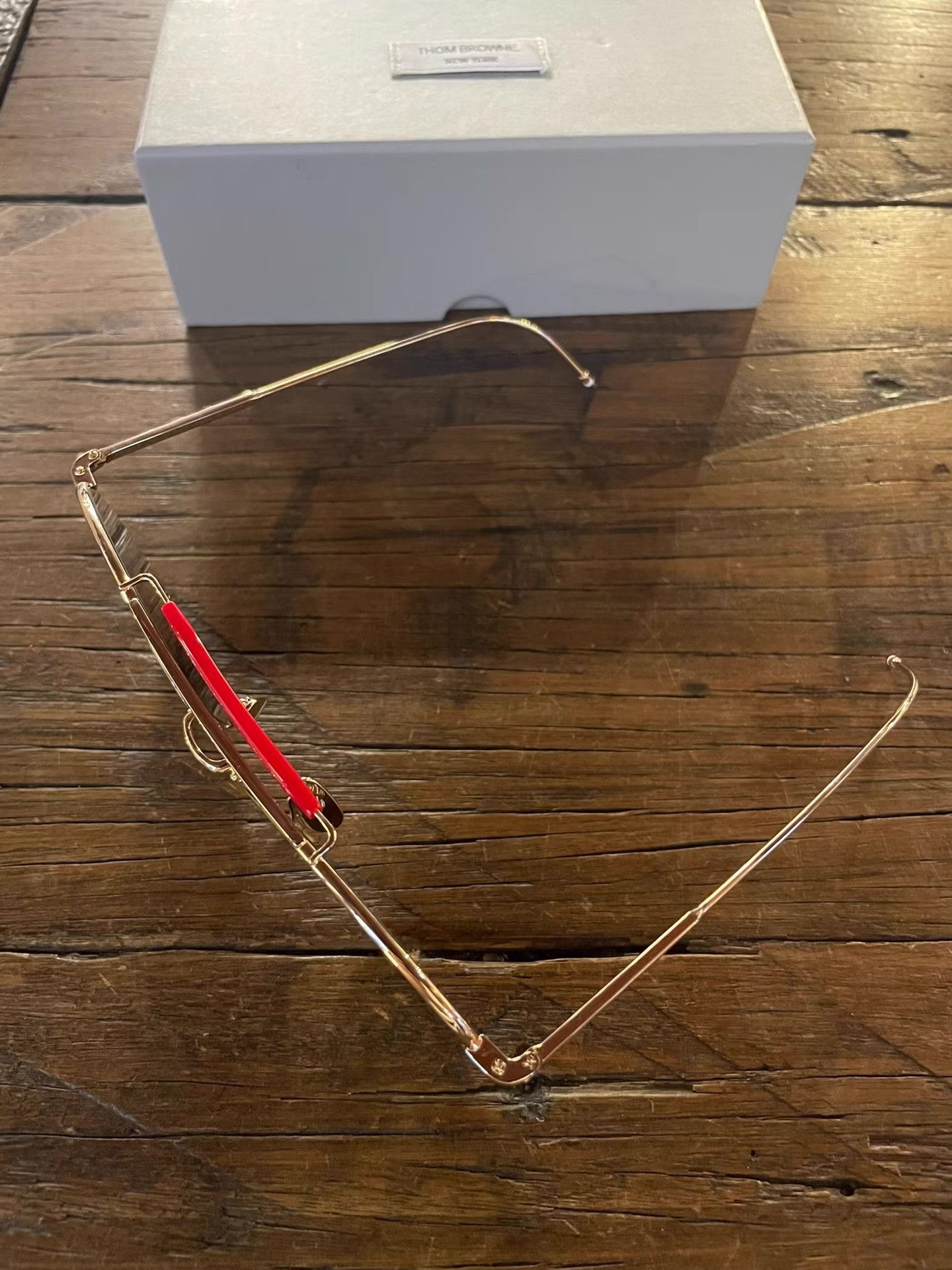 Thom Browne Thom Browne 15K gold-plated frame gold-lens sunglasses. Ｑ25 Size ONE SIZE - 4 Thumbnail