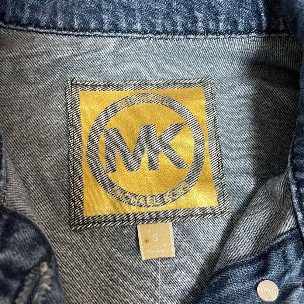 Michael Kors NWT New $130 Michael Kors Denim Frayed Hemline Rivera Blue Size S / US 4 / IT 40 - 7 Thumbnail
