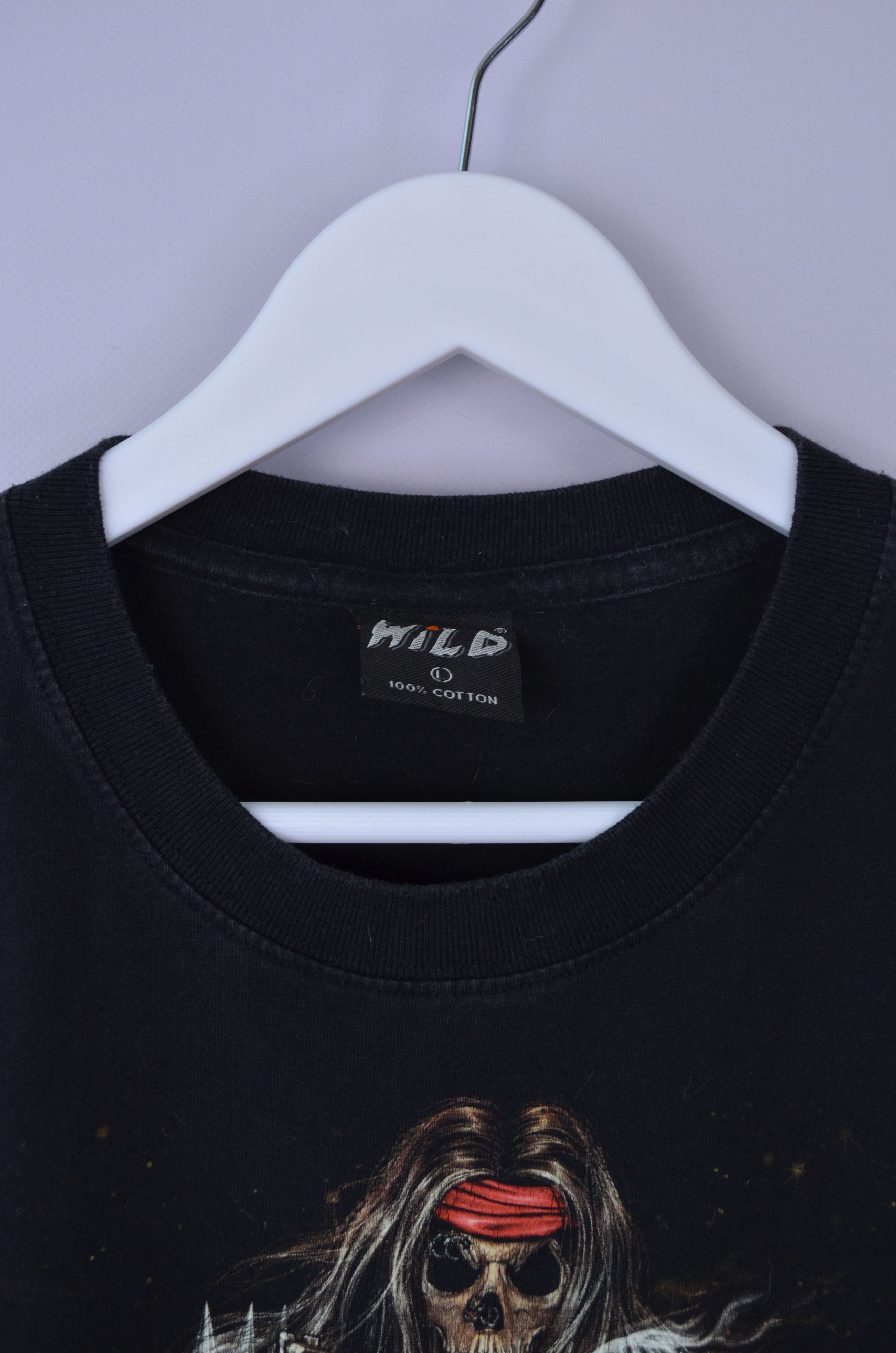 Other Vintage WILD Skull Bike Rock Girl Print T Shirt L 90s y2k Size US L / EU 52-54 / 3 - 6 Thumbnail