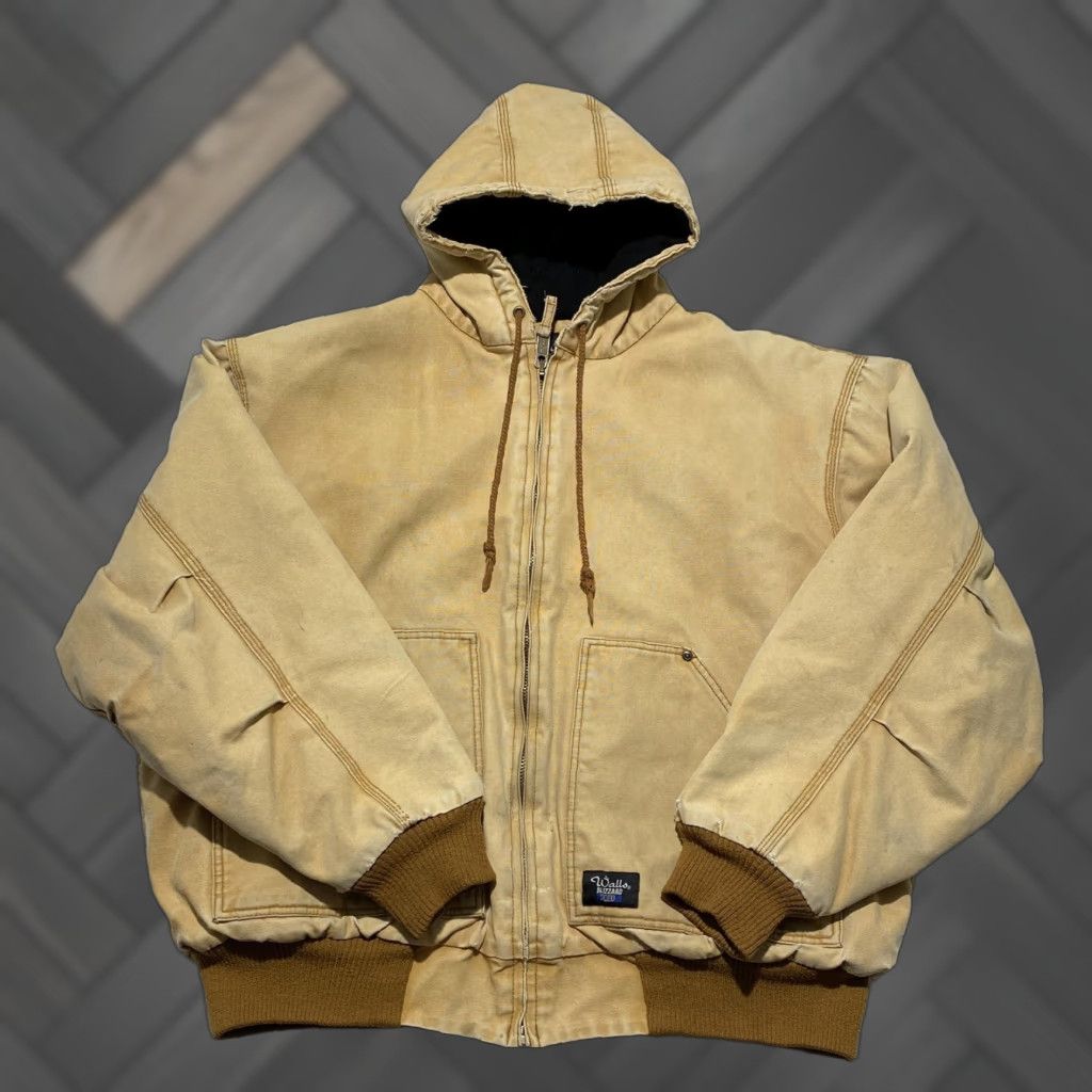 Walls Walls Jacket Mens 2XL Tan Blizzard Pruf Hooded Duck Canvas Insulated Workwear Size US XXL / EU 58 / 5 - 1 Thumbnail