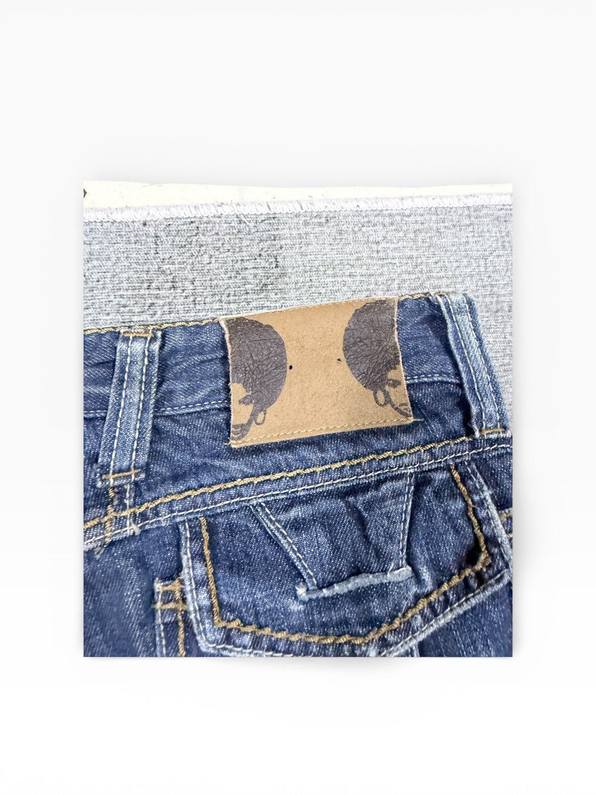 Le Grande Bleu (L.G.B.) LB-03 Flare Patchwork Drawsting Denim Pants Size US 31 - 13 Thumbnail