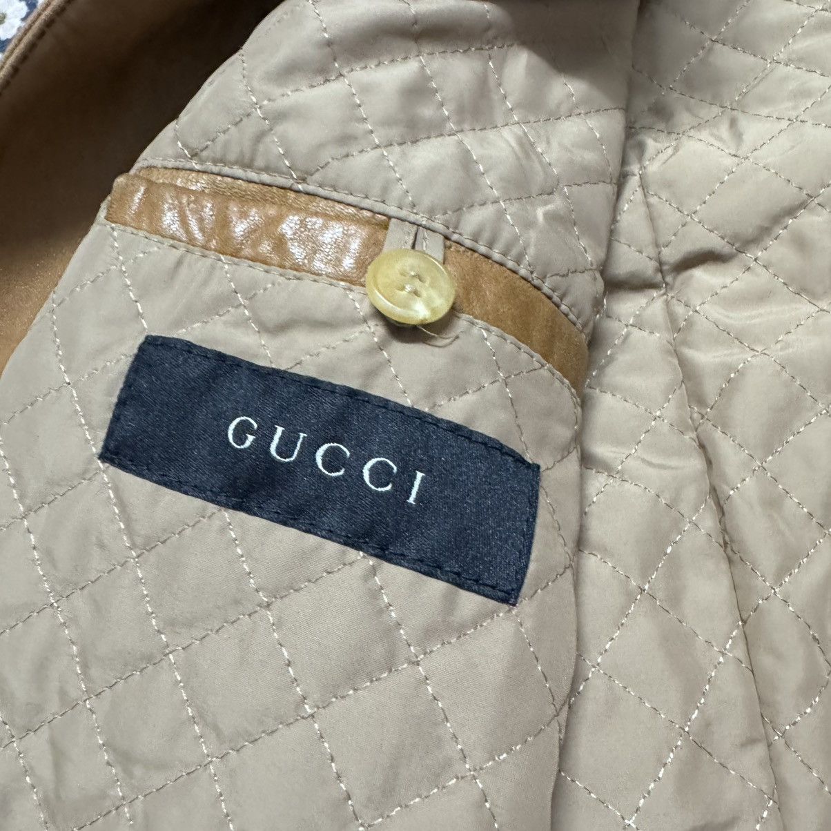 Gucci Gucci By Tom Ford Leather Moto Jacket Patina Size US M / EU 48-50 / 2 - 20 Thumbnail