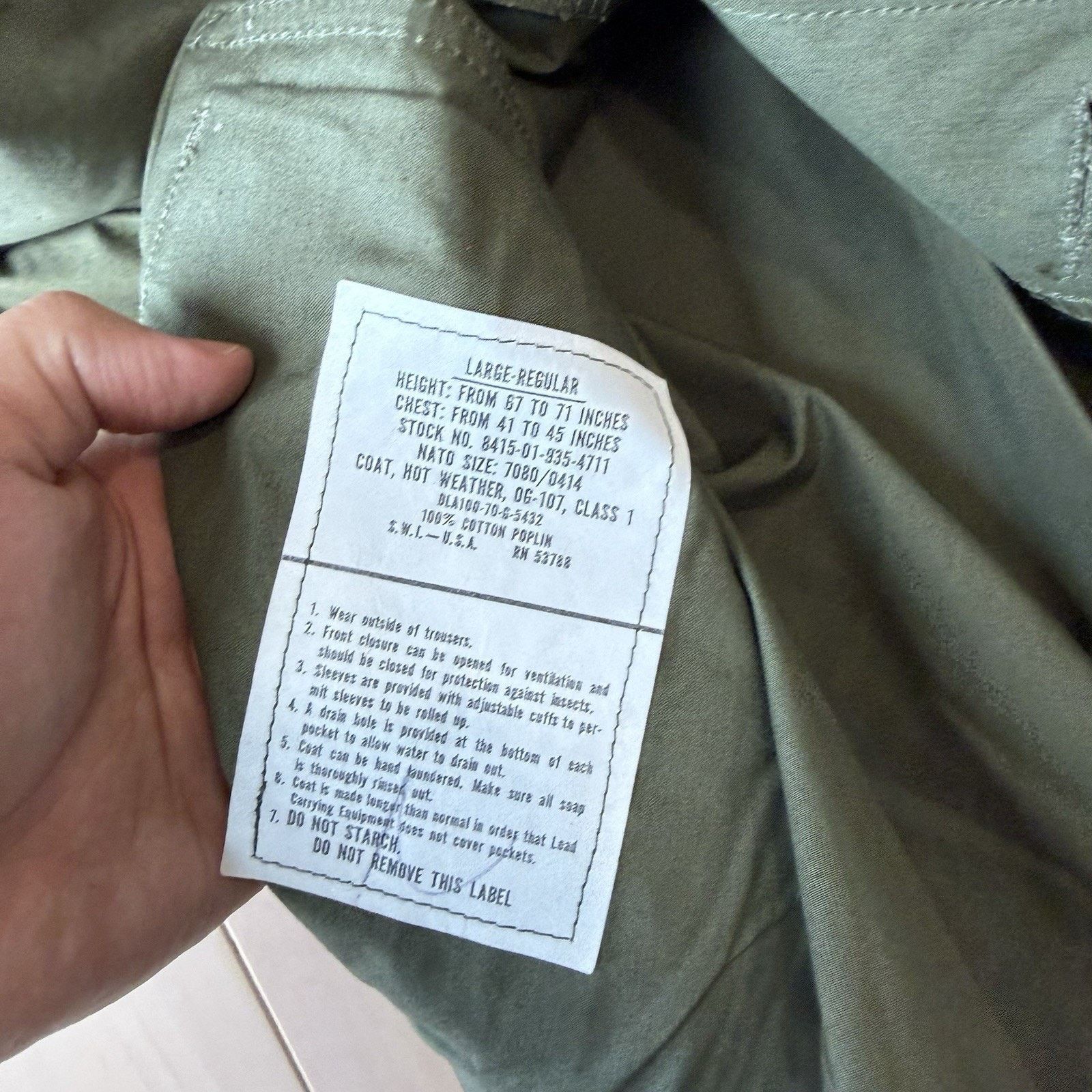 Other Vintage Vietnam Jungle Jacket Large Green OG 107 Hot Weather Size US L / EU 52-54 / 3 - 7 Thumbnail
