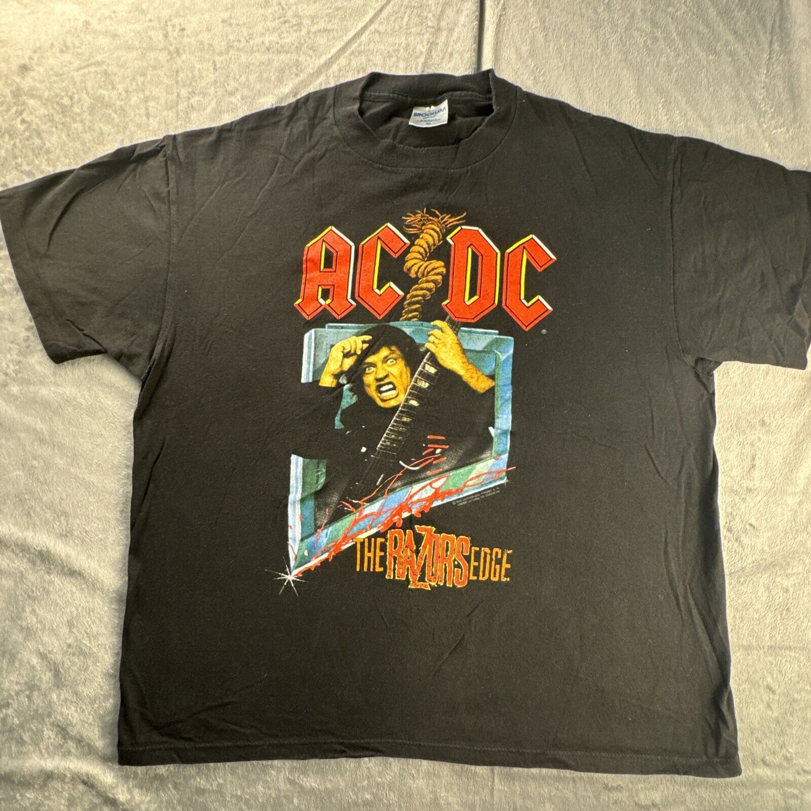 Brockum Vintage AC/DC The Razors Edge 90's Band T-Shirt XL | Grailed