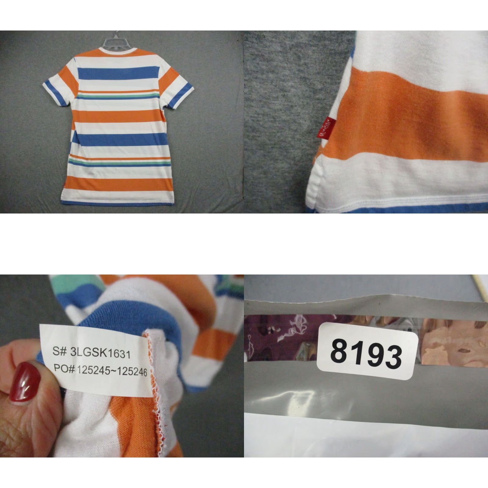 Levi's Levi's Logo Shirt Medium Men's Multicolor Striped Short Sleeve T-Shirt Size US M / EU 48-50 / 2 - 8 Thumbnail