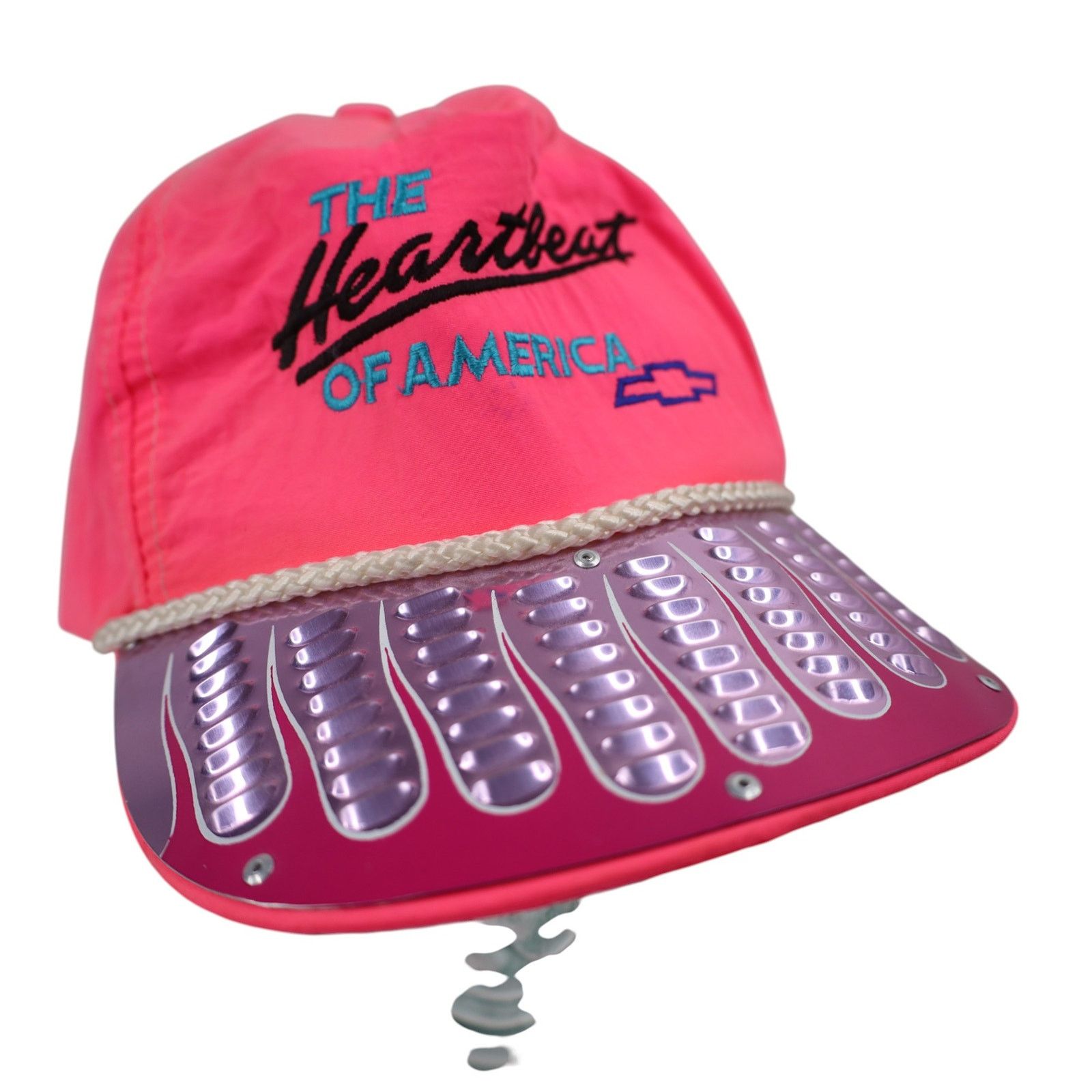 Chevrolet × Vintage VTG Custom Chevy "The Heartbeat of American" Snapback Cap Size ONE SIZE - 4 Thumbnail
