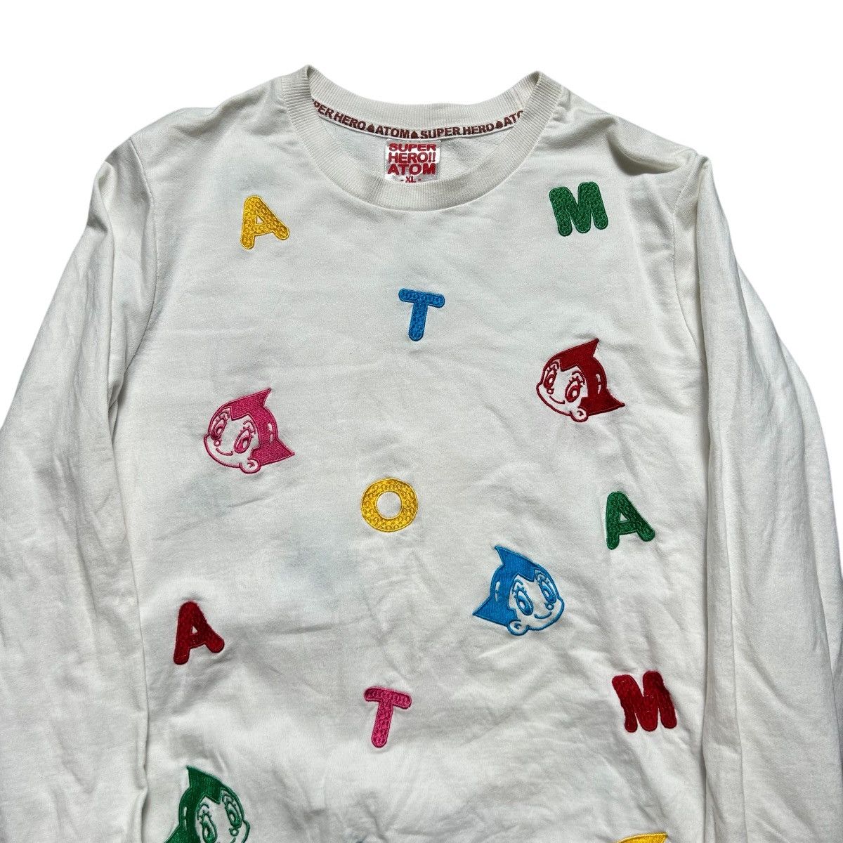 Anime Super Hero Atom Embroidery Logo Sweatshirt Size ONE SIZE - 3 Thumbnail