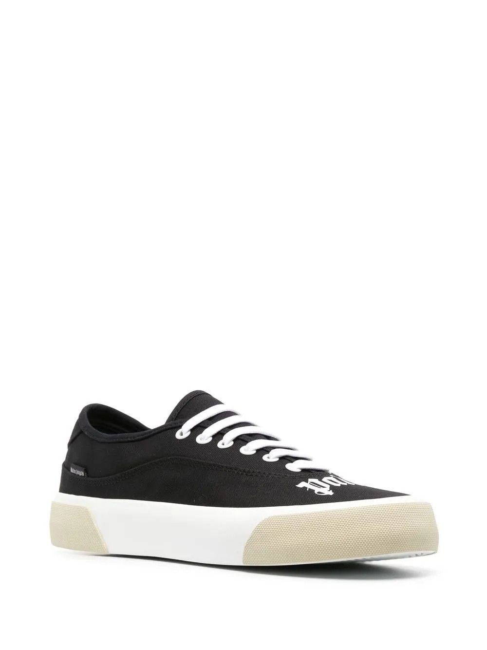 Palm Angels o1y0325 Logo Low-Top Sneakers in Black Size US 6 / EU 39 - 2 Thumbnail