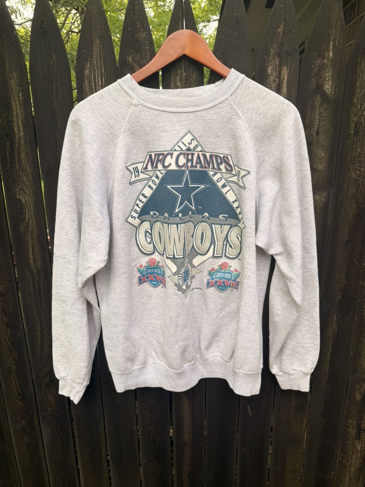 Rap Tees VTG 1992 Dallas Cowboys NFC Champs Crewneck Size XL Size US XL / EU 56 / 4 - 1 Thumbnail