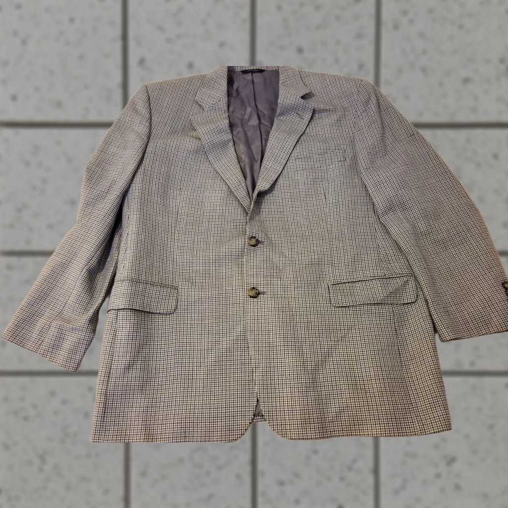Brooks Brothers Mens Brooks Brothers Wool Blazer 45R Grey Gray 44R 46R Size 48R - 1 Thumbnail