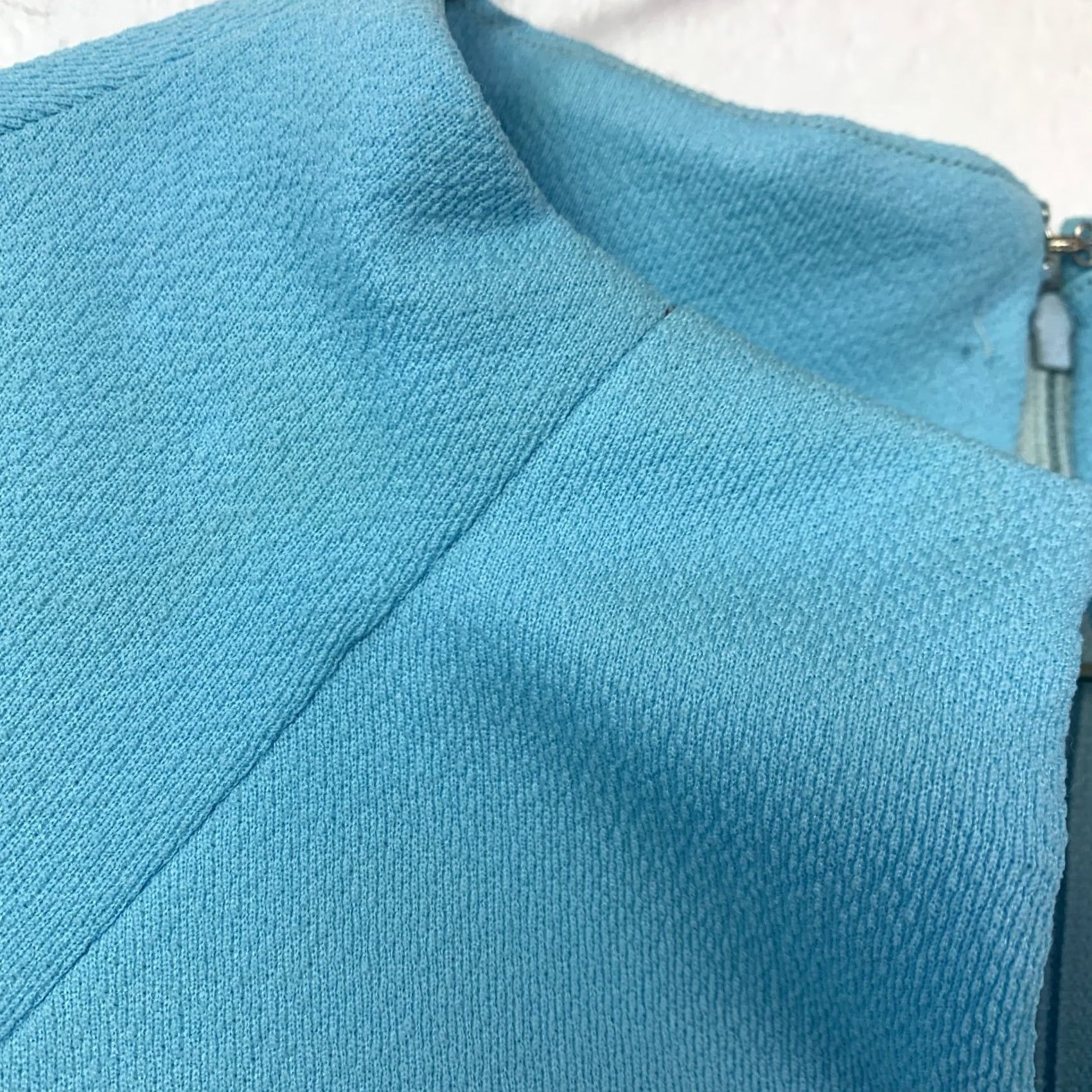 Vintage Vintage Handmade Blue Maxi Dress 1960s 60s Polyester Chest 35" Casual Eveningwear Menonite Size XXS / US 00 / IT 34 - 4 Thumbnail