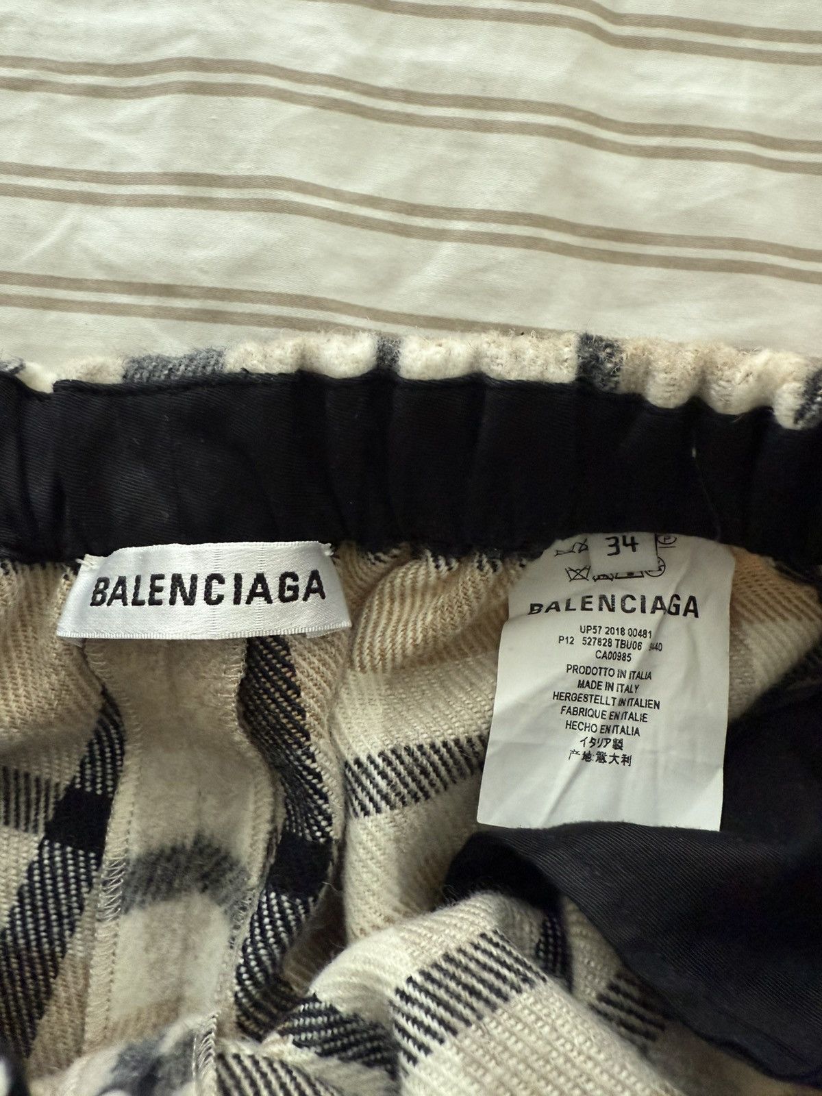 Balenciaga Balenciaga Plaid Wool Sweat Pants Size US 28 / EU 44 - 4 Thumbnail
