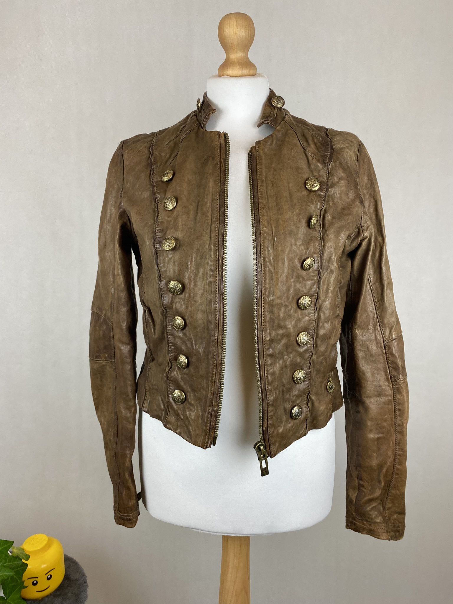Genuine Leather × Vintage real leather jacket vintage vera pelle tailored pins zip Size M / US 6-8 / IT 42-44 - 6 Thumbnail
