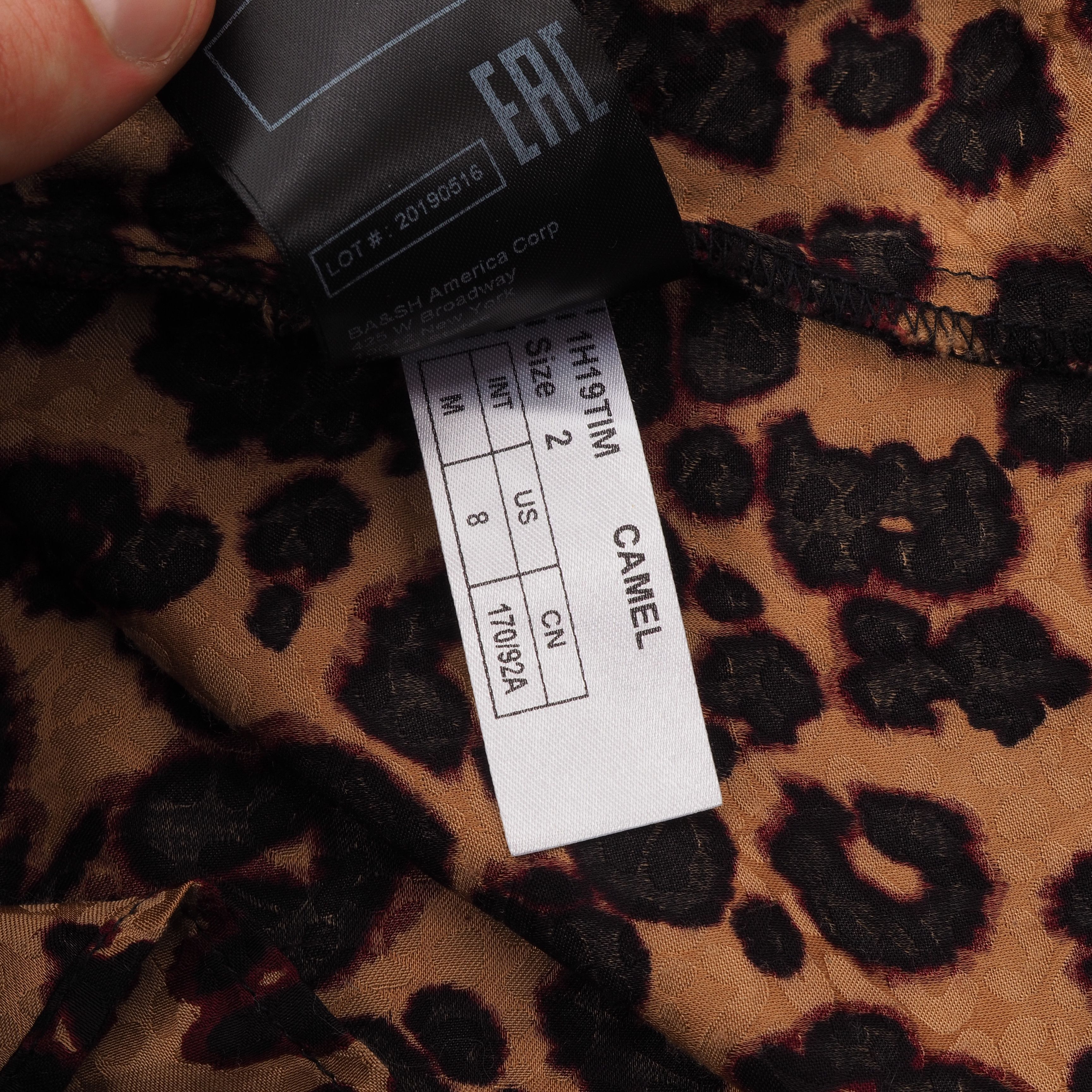 ba&sh Ba&sh Tim Animal Print Long Sleeve Blouse Shirt Size M / US 6-8 / IT 42-44 - 7 Thumbnail