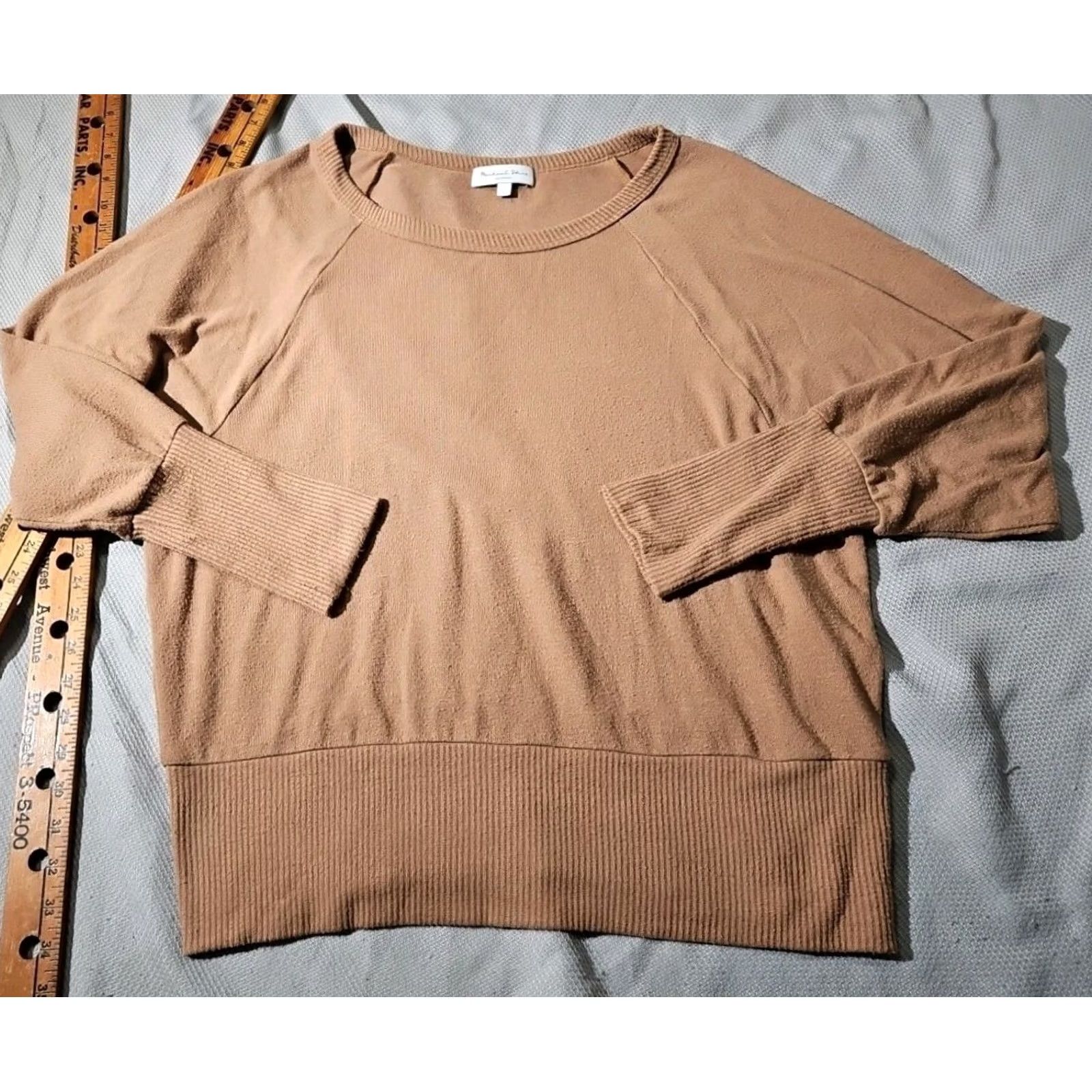 Michael Stars Michael Stars Tunic Sweater Womens Large Beige Terry Luxury Stretch Relaxed Size L / US 10 / IT 46 - 2 Thumbnail